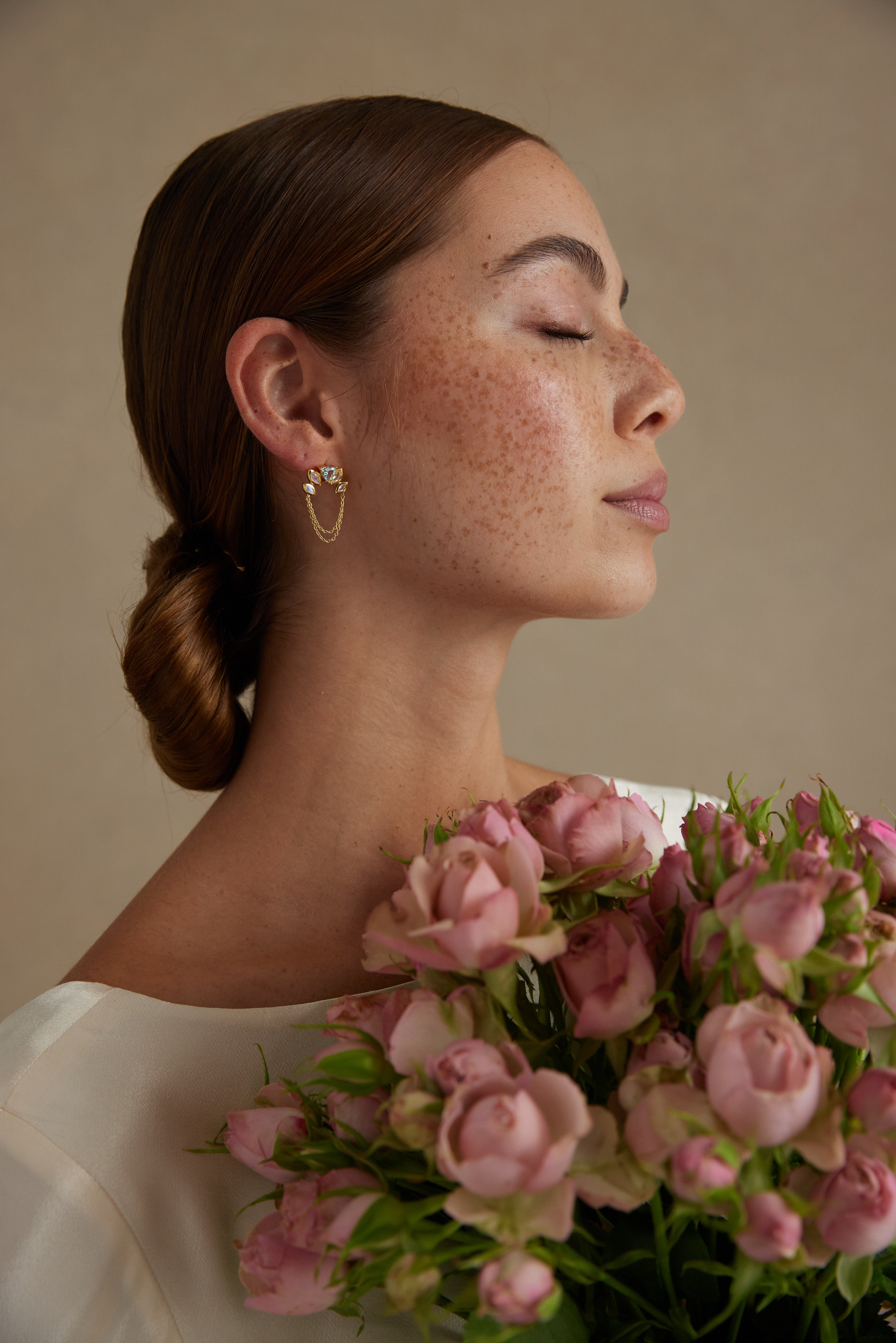 Blue Topaz Gold Stud Earrings for Women - Elegant Jewelry Gift for Birthday, Anniversary & Special Occasions | Perfect for Parties, Weddings & Everyday Wear
