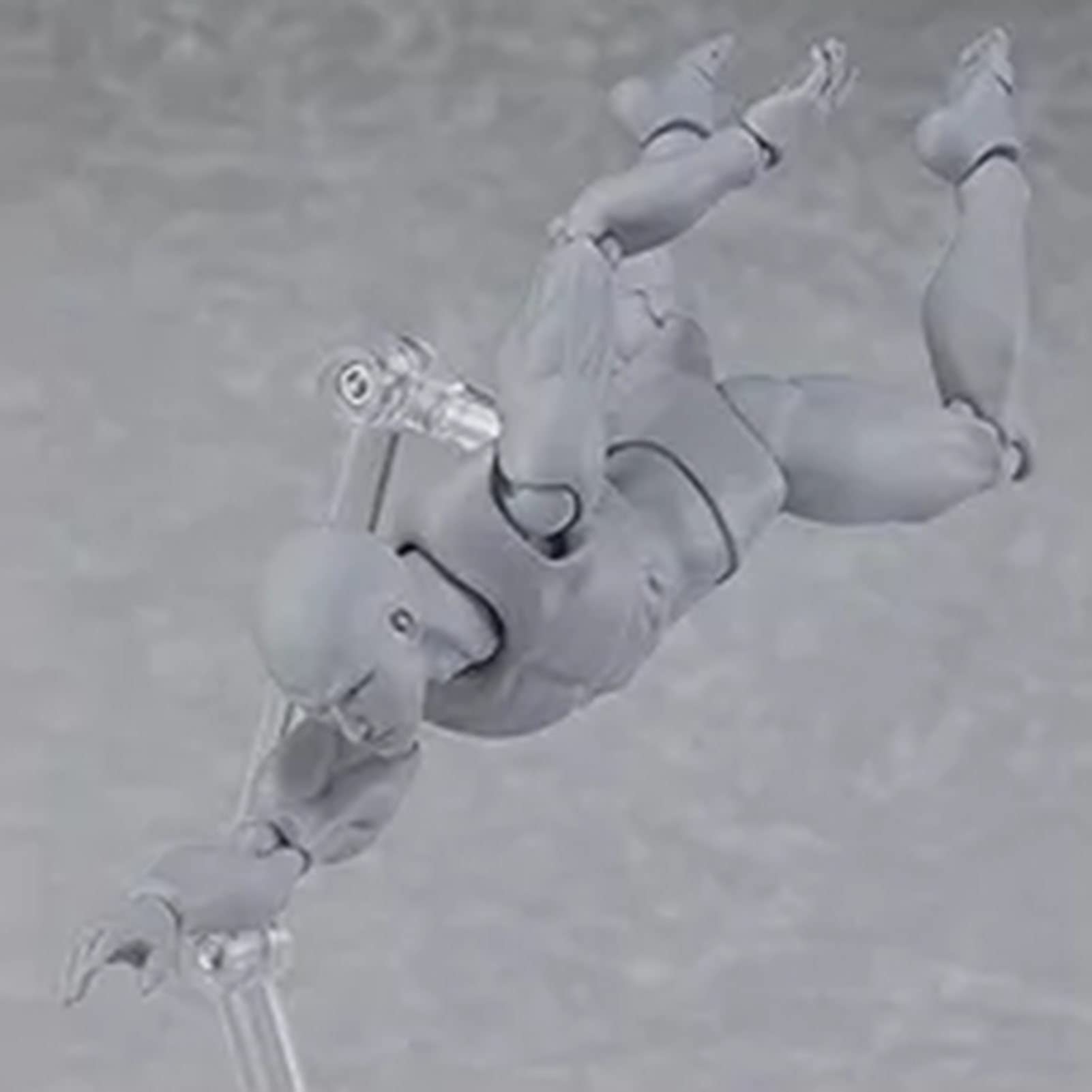 Customizable PVC Action Figure Body with Holder - Movable Drawing Mannequin for Artists, Home & Office Desk Decoration | Perfect for Sketching, Design Work, and Creative Display (Male Figure)