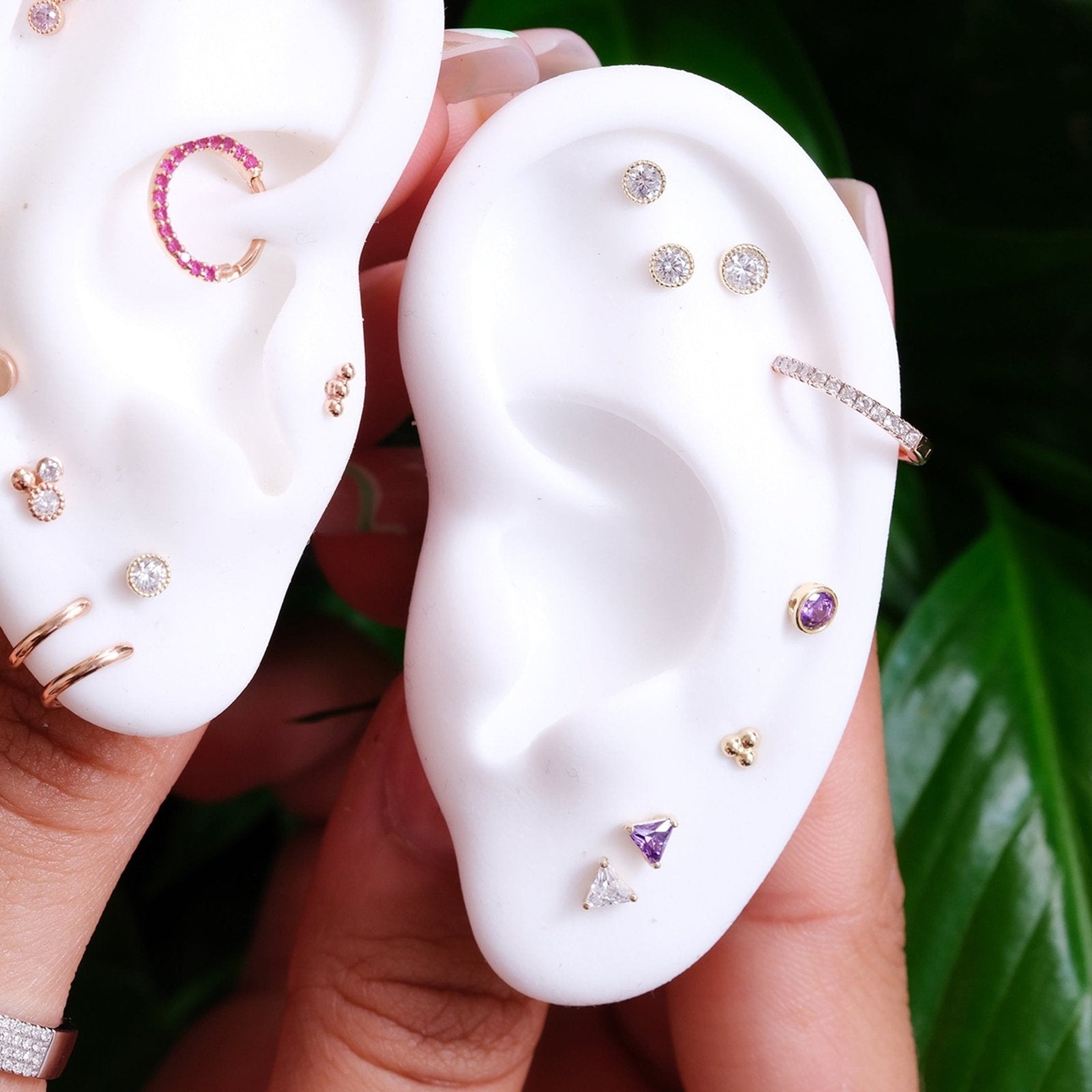 14K Yellow Gold Round Amethyst Stud Earrings - Flat Back Bezel Set Gemstone Jewelry for Women, Gift for Her, Perfect for Everyday Wear & Special Occasions