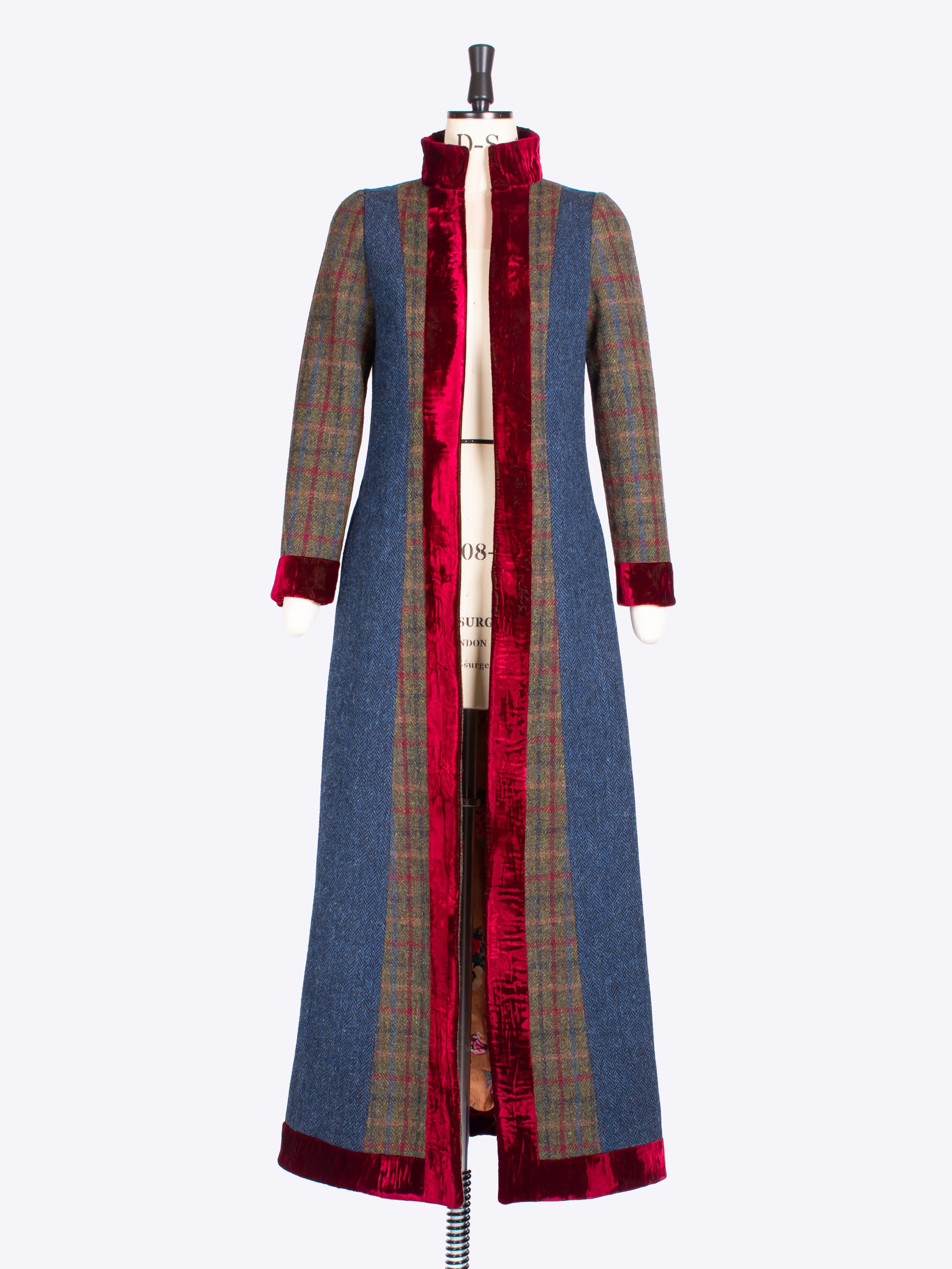 Women's Maxi Coat - Green & Navy Trench Coat for Fall & Winter | Waterproof Windbreaker for Outdoor, Travel & Office Wear