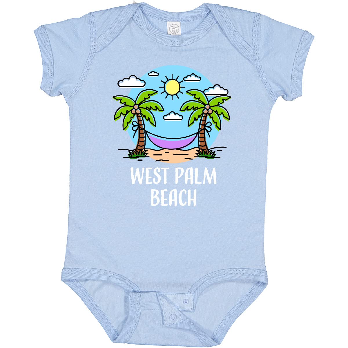 Inktastic Summer Vacation in West Palm Beach Baby Bodysuit - Cute Infant Onesie for Beach Trips & Family Vacations - Perfect Gift for Newborns & Toddlers