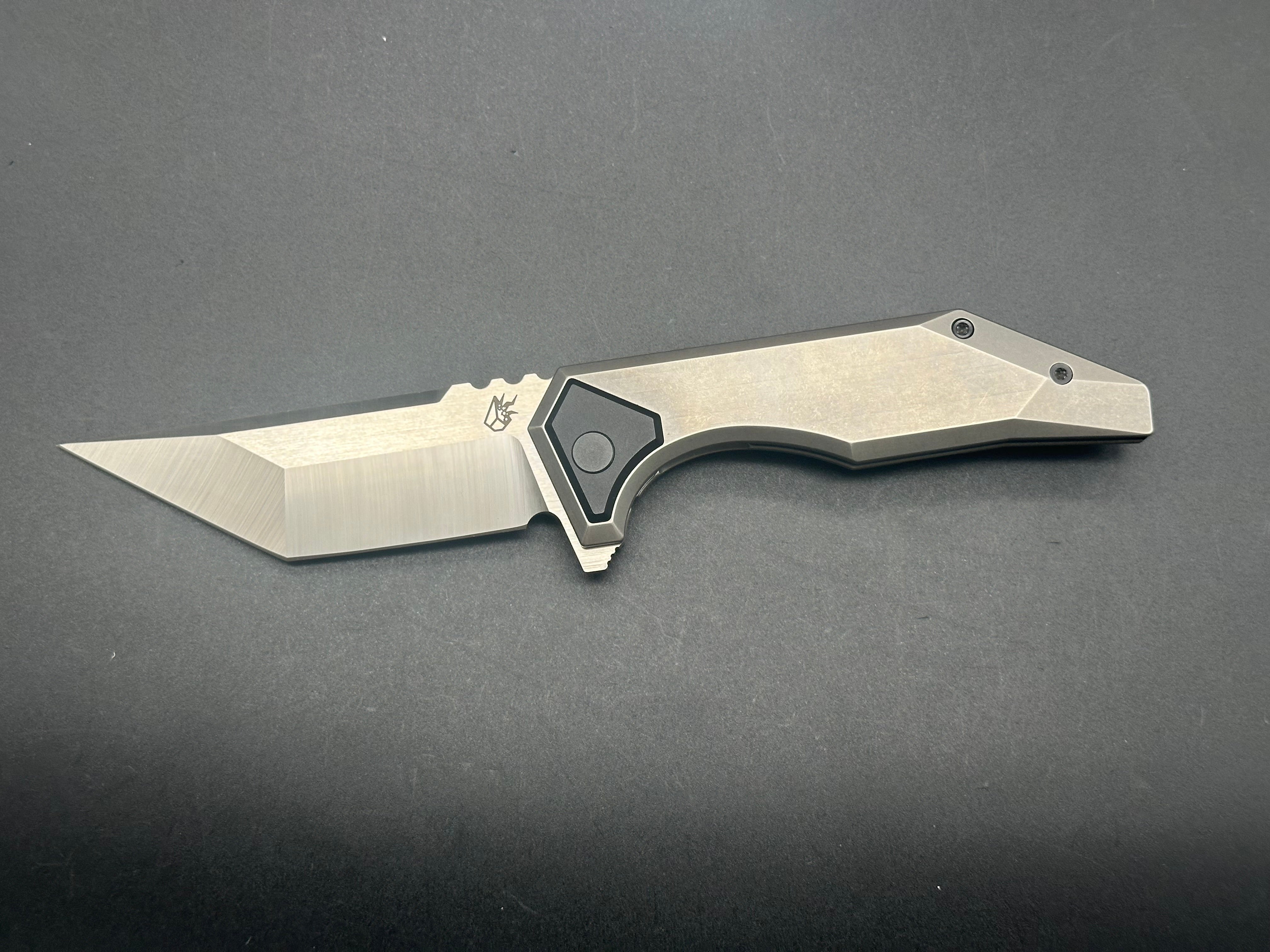 Arcane Necronaut Titanium Handle Folding Knife with M390 Steel Blade - Perfect for Outdoor Camping, Survival, and Everyday Carry (EDC)