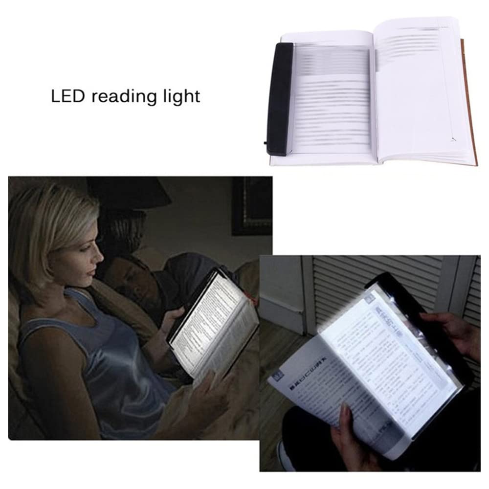 Yunir LED Reading Light Wedge - Ultra-Thin Flat Panel Book Light with Eye Protection, Adjustable Brightness for Home, Bedroom, Travel & Night Reading in Bed | Perfect Gift for Book Lovers & Students