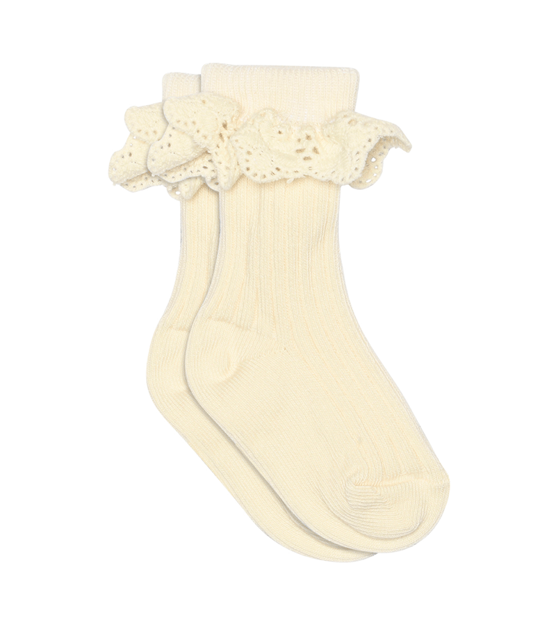 Premium Cream Lisa Lace Socks by MP Denmark - Elegant Women's Fashion Socks for Everyday Wear, Special Occasions & Gift Giving