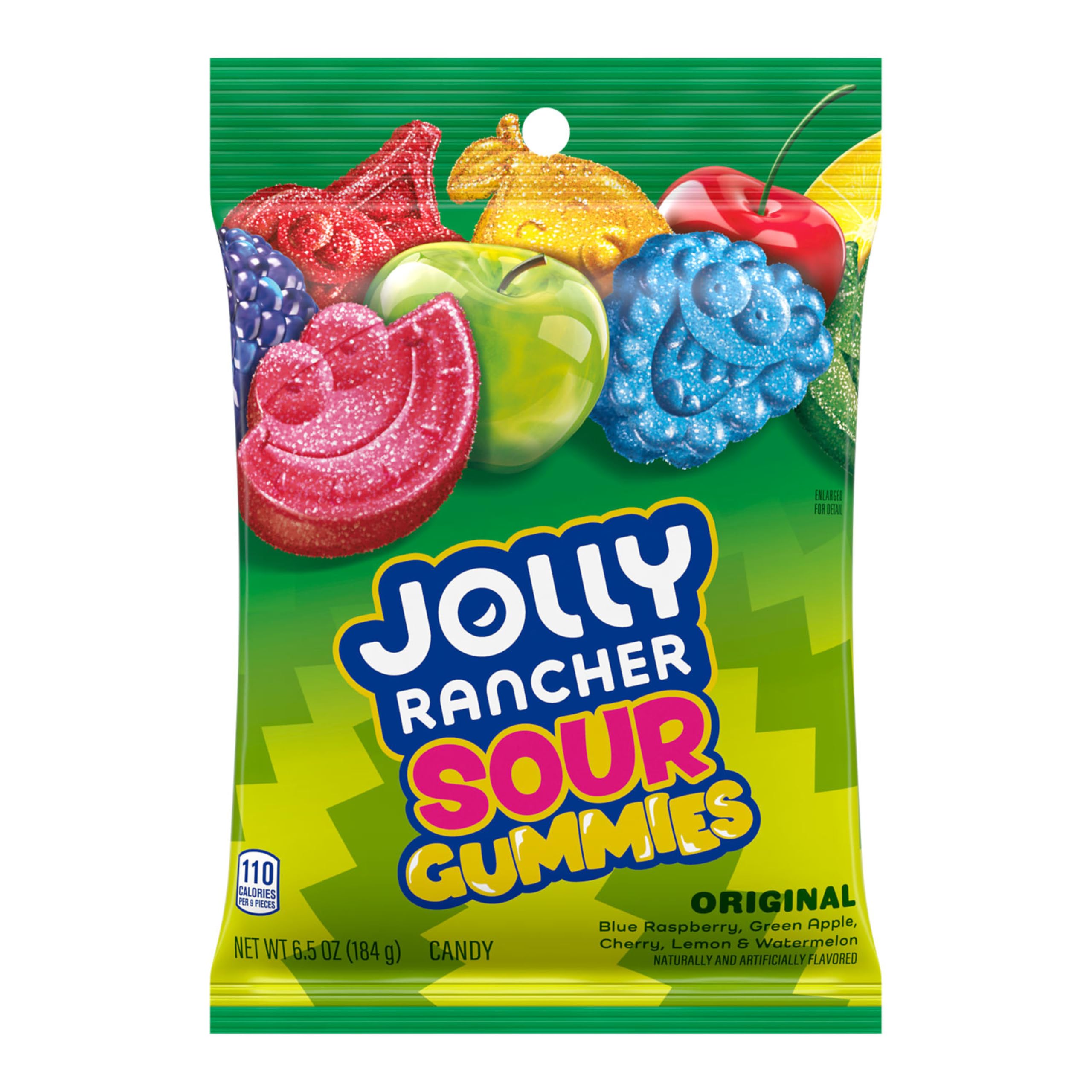 JOLLY RANCHER Sour Gummies Assorted Fruit Flavored Candy - 6.5 oz Bag | Sweet & Tangy Treat for Parties, Halloween, Movie Nights & Office Snacks