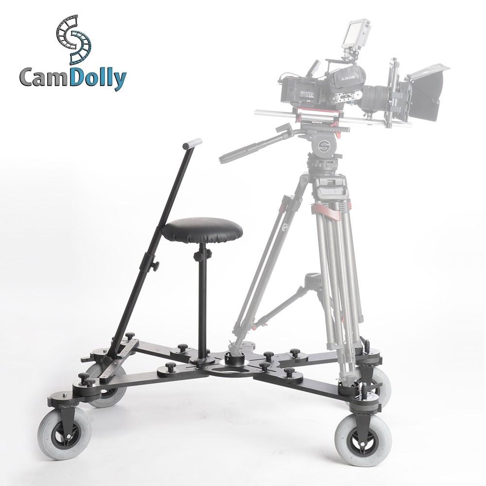 Fotodiox CamDolly Professional Cinema Camera Dolly System with 2 Flexible Snake Track Rails - Perfect for Film Production, Music Videos & Smooth Camera Movements