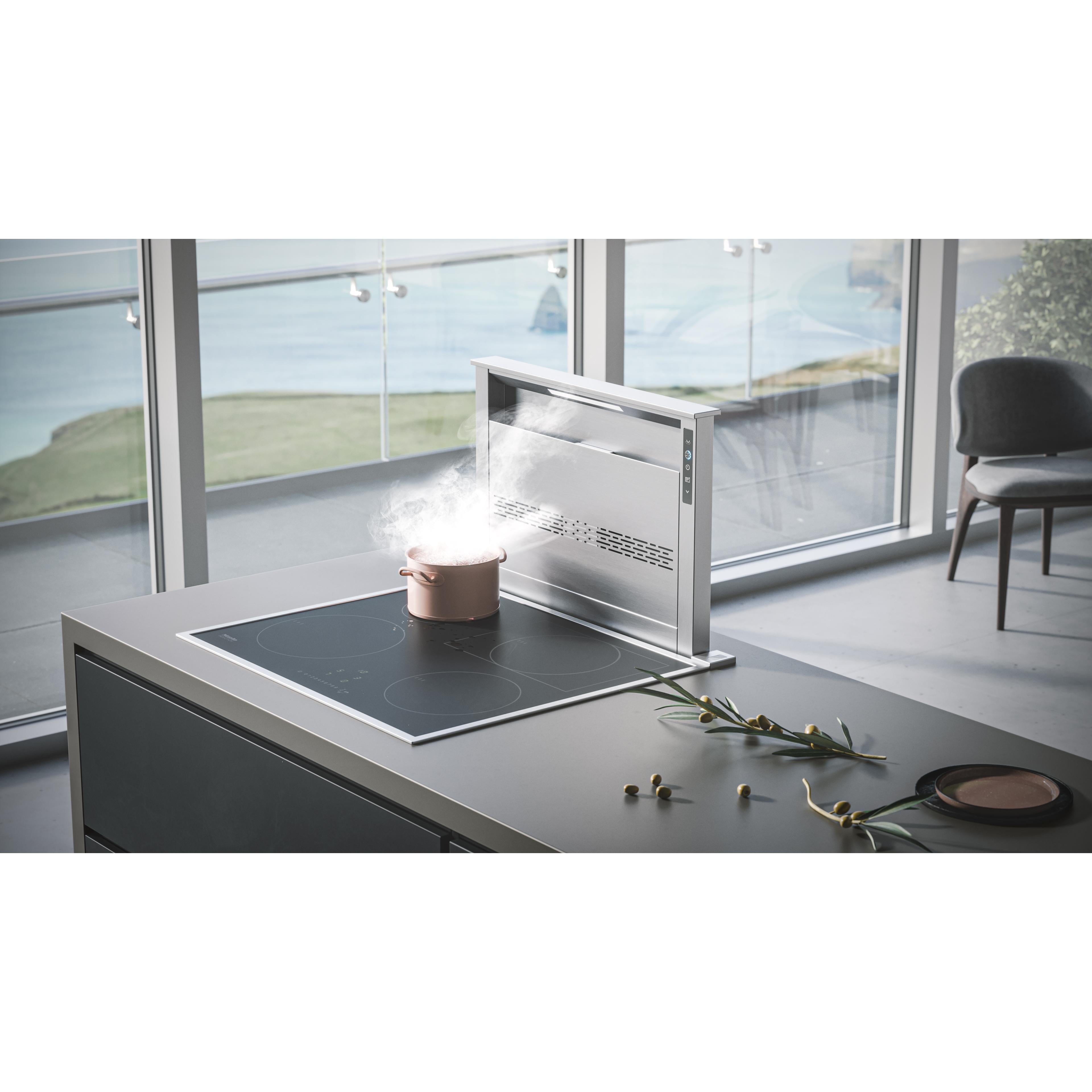 48 Inch Cattura Built-In Downdraft Ventilation System D49M48SB - Perfect for Kitchen Islands & Open-Concept Cooking Spaces