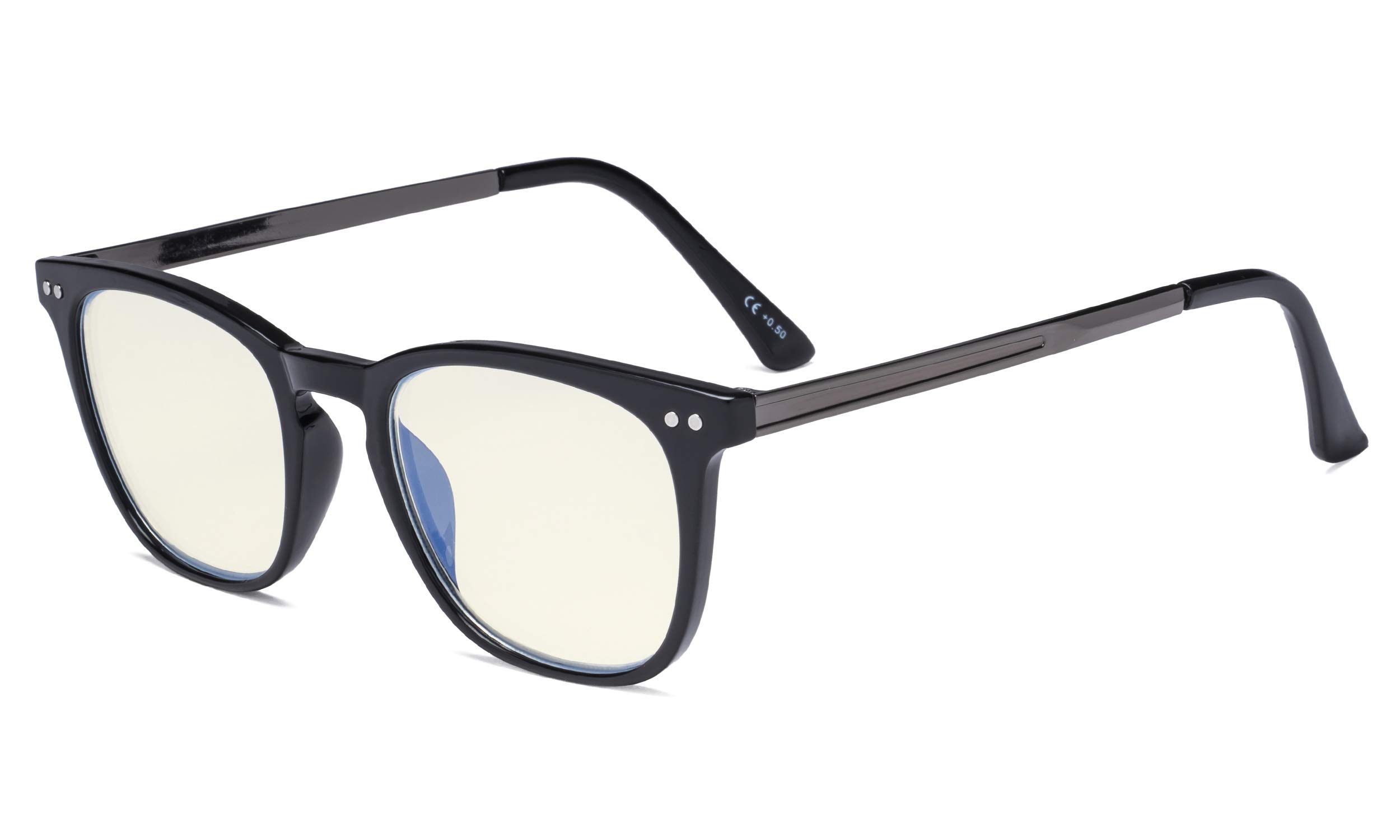 Blue Light Blocking Glasses for Men & Women - Anti UV Rays & Screen Glare Protection, Retro Computer Reading Eyewear for Office, Gaming & Digital Eye Strain Relief