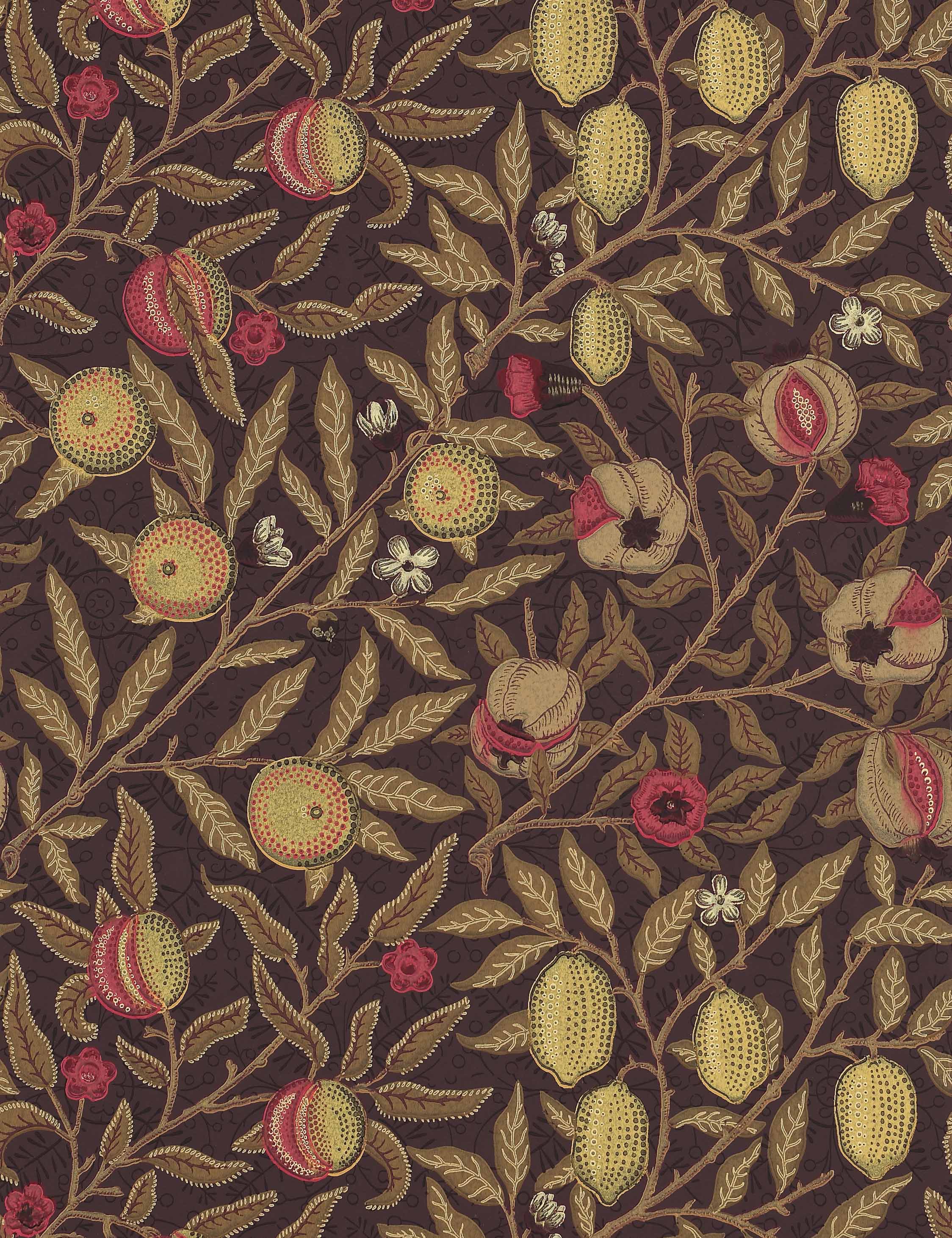 Morris & Co. Swatch Fruit Wallpaper - Elegant Wine Design for Home Decor | Perfect for Living Rooms, Bedrooms & Dining Areas