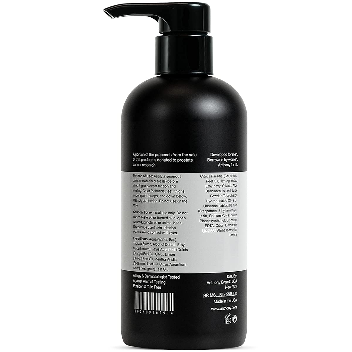 Anthony No Sweat Body Defense Anti-Chafe Talc-Free Cream to Powder Lotion - 16 Fl Oz | Chafing Relief for Thighs & Underarms | Gym, Running & Outdoor Activities  Anthony Invigorating Rush Hair & Body Wash - 32 Fl Oz | Refreshing Mint & Eucalyptus Formula | Post-Workout Shower & Daily Cleansing for Men