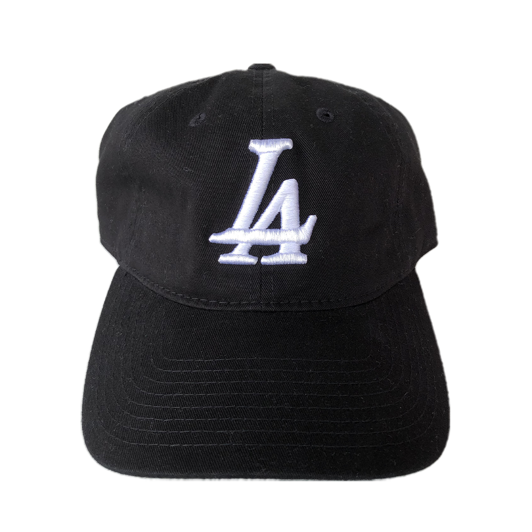 Collective LA Black Puff Embroidered Dad Hat - Vintage Baseball Cap for Men & Women, Streetwear Fashion Accessory for Casual Outfits, Outdoor Activities and Hipster Style