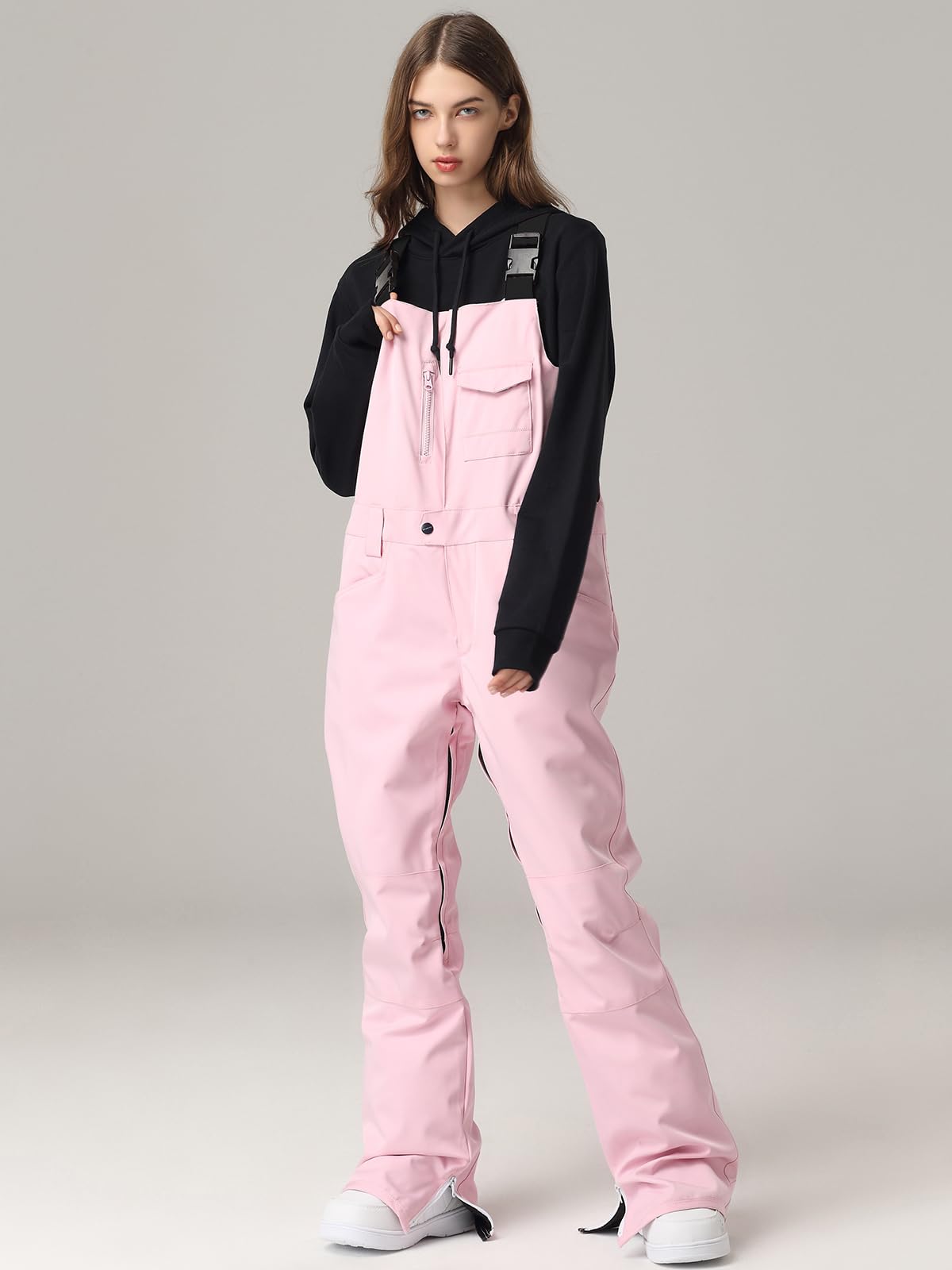 SEARIPE Women's Waterproof Ski Pants - Insulated Snow Bib Overalls with Adjustable Fit & Ripstop Fabric for Skiing, Snowboarding & Winter Sports