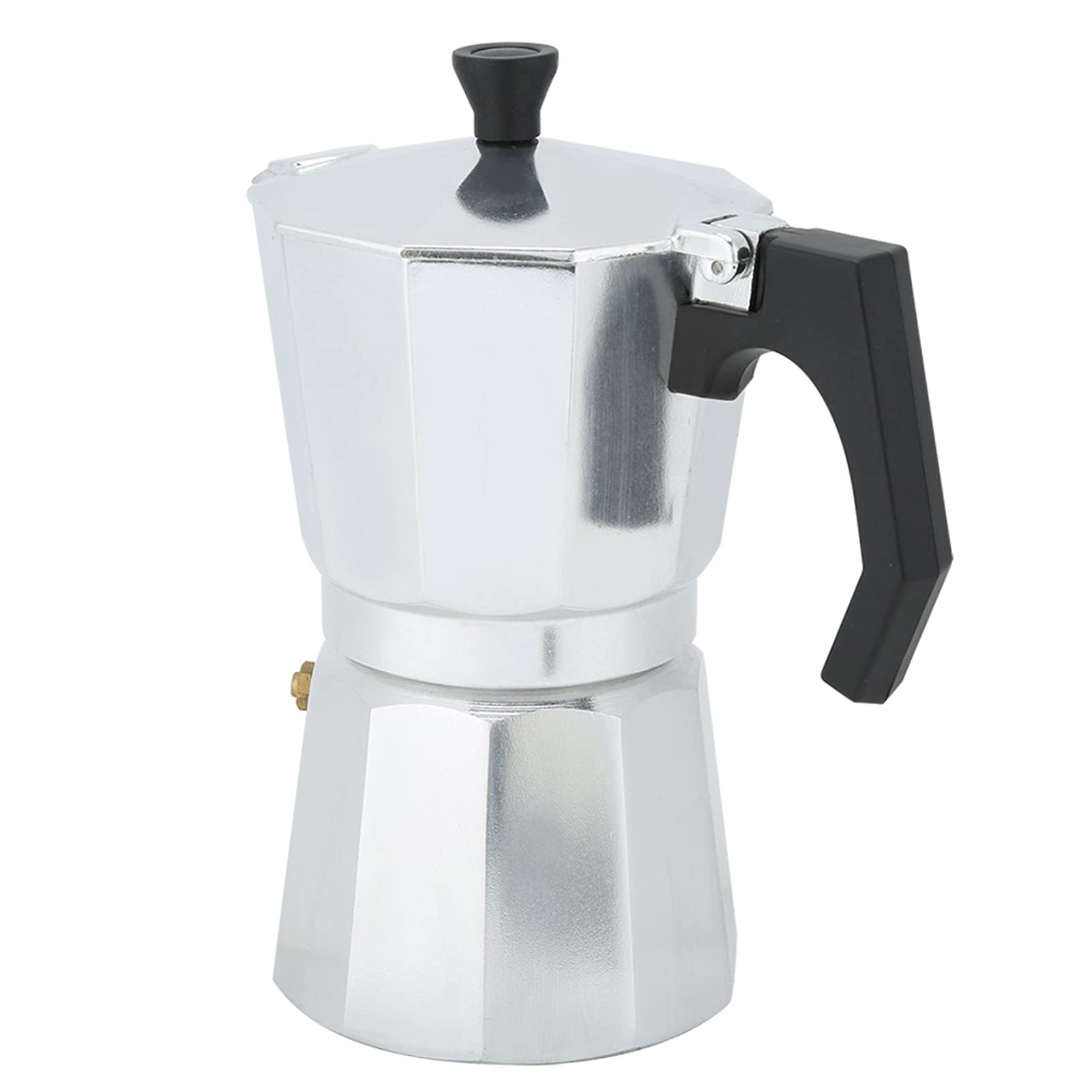 Stainless Steel Moka Pot - 3 Cup Espresso Maker, Italian Stovetop Coffee Pot for Home & Office, Perfect for Espresso, Latte & Cappuccino Lovers