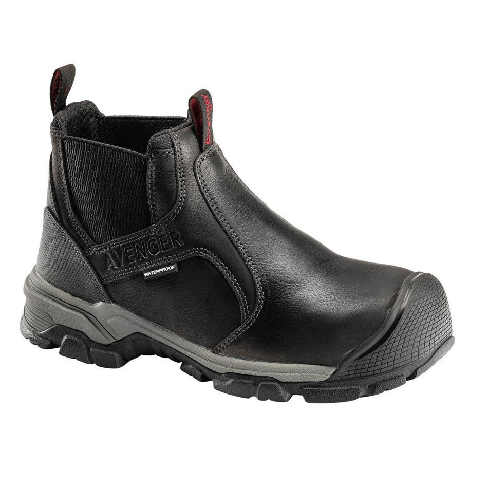 Ripsaw Puncture Resistant Alloy Toe Chelsea Work Boots for Men - Black Safety Shoes for Construction, Warehouse & Outdoor Work