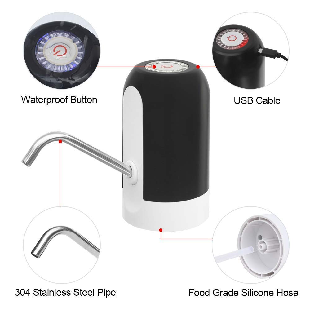 5 Gallon Water Dispenser with USB Pump - Reusable for Home & Office