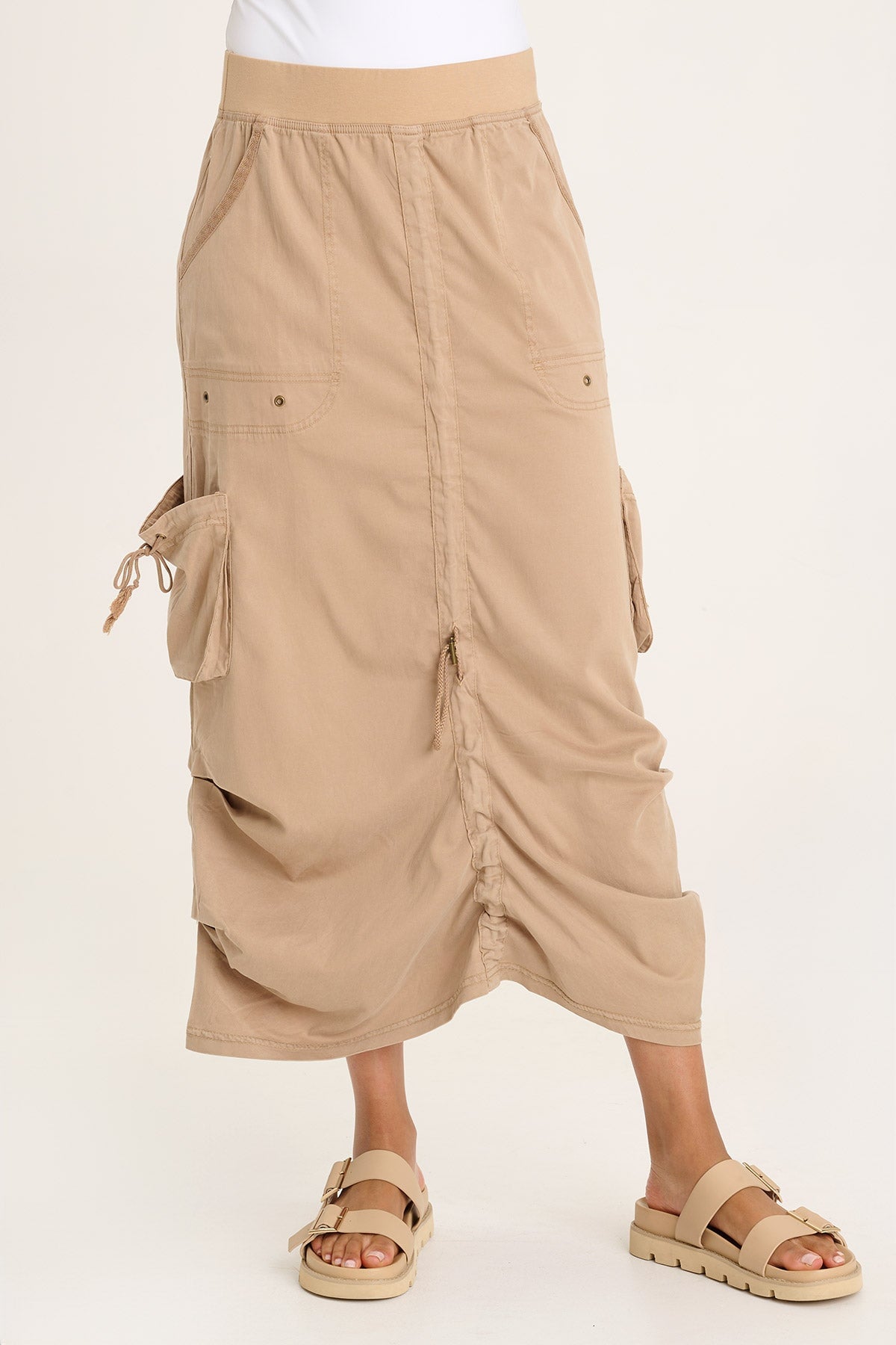Macken Skirt Roebuck - Women's Fashion Flowy Midi Skirt with Pockets | Perfect for Casual Outings, Office Wear & Summer Vacations