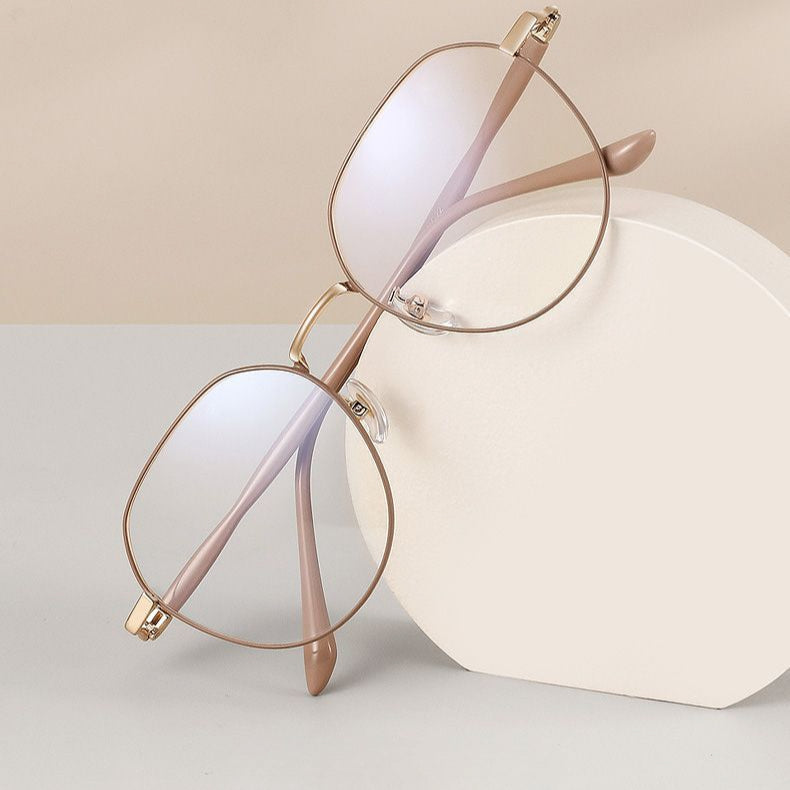Polygonal Metal Glasses - Modern Geometric Sunglasses for Men & Women - UV Protection, Lightweight & Durable - Perfect for Outdoor Activities, Driving & Fashion Accessories