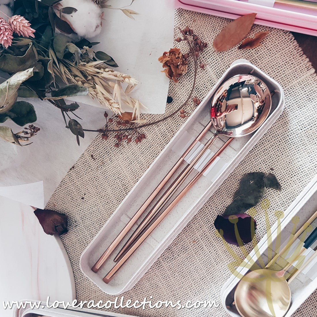 Premium 3-Piece Stainless Steel Cutlery Set - Gold Colorful Handles, SS304 Eco-Friendly Utensils with Gift Box - Perfect for Dining, Camping & Sustainable Living