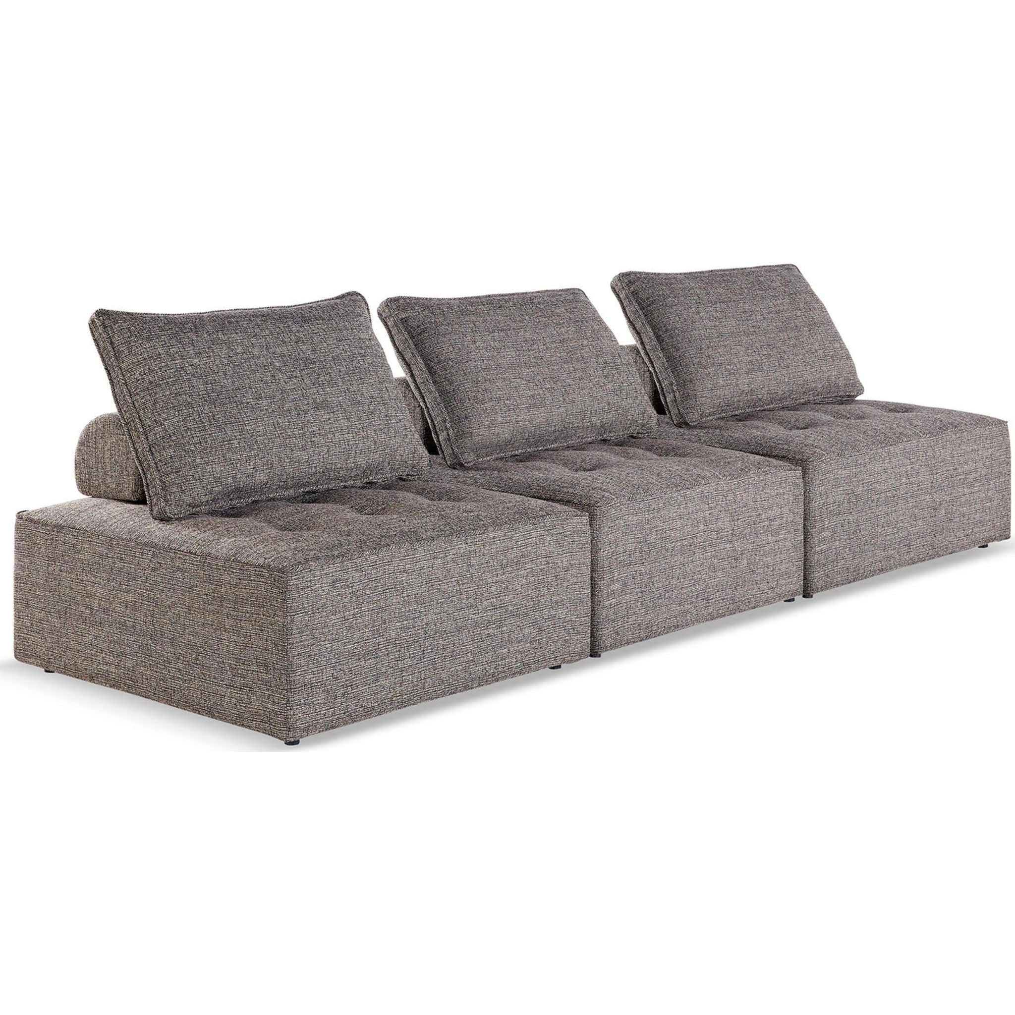Bree Zee 3-Piece Modular Outdoor Patio Furniture Set - Water-Resistant Brown Wicker Sectional Sofa for Garden, Poolside & Backyard Relaxation