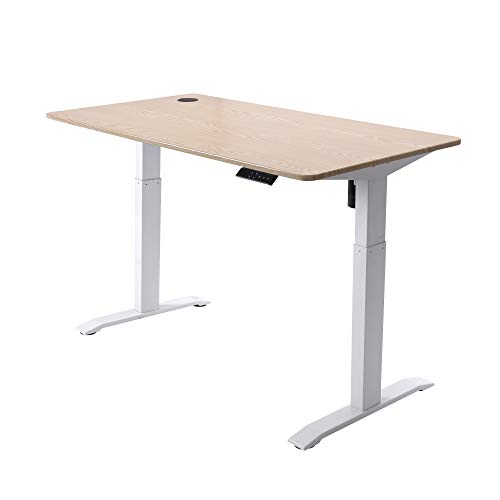Light Oak Top/White Legs