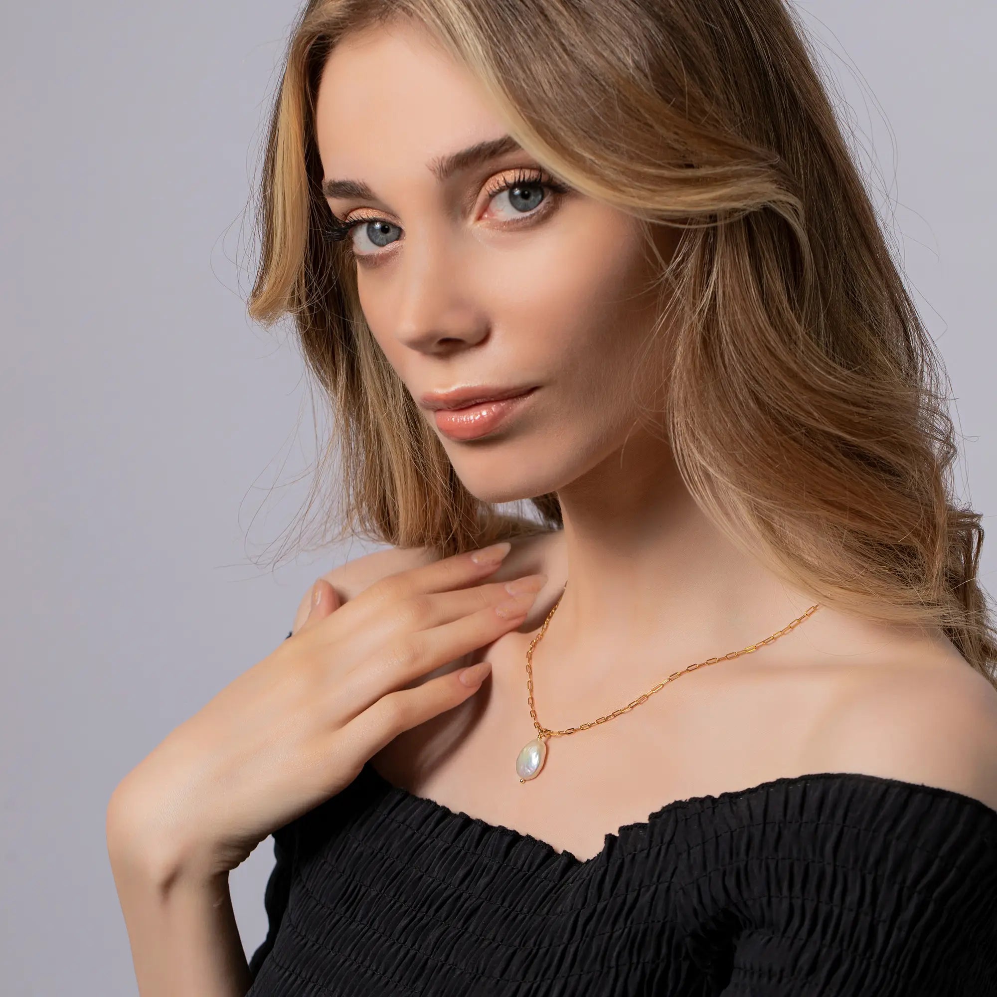 Elegant Single Pearl Necklace for Women - Classic White Freshwater Pearl Pendant on Sterling Silver Chain - Perfect for Weddings, Parties & Special Occasions