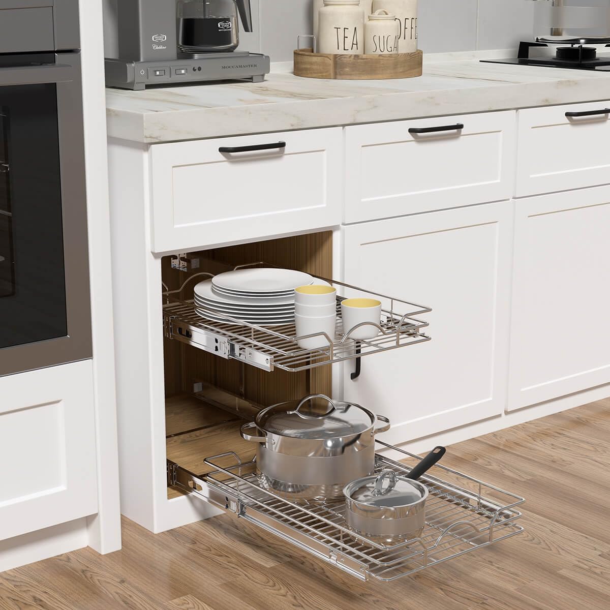 OCG 2-Tier Pull Out Cabinet Organizer (12.5