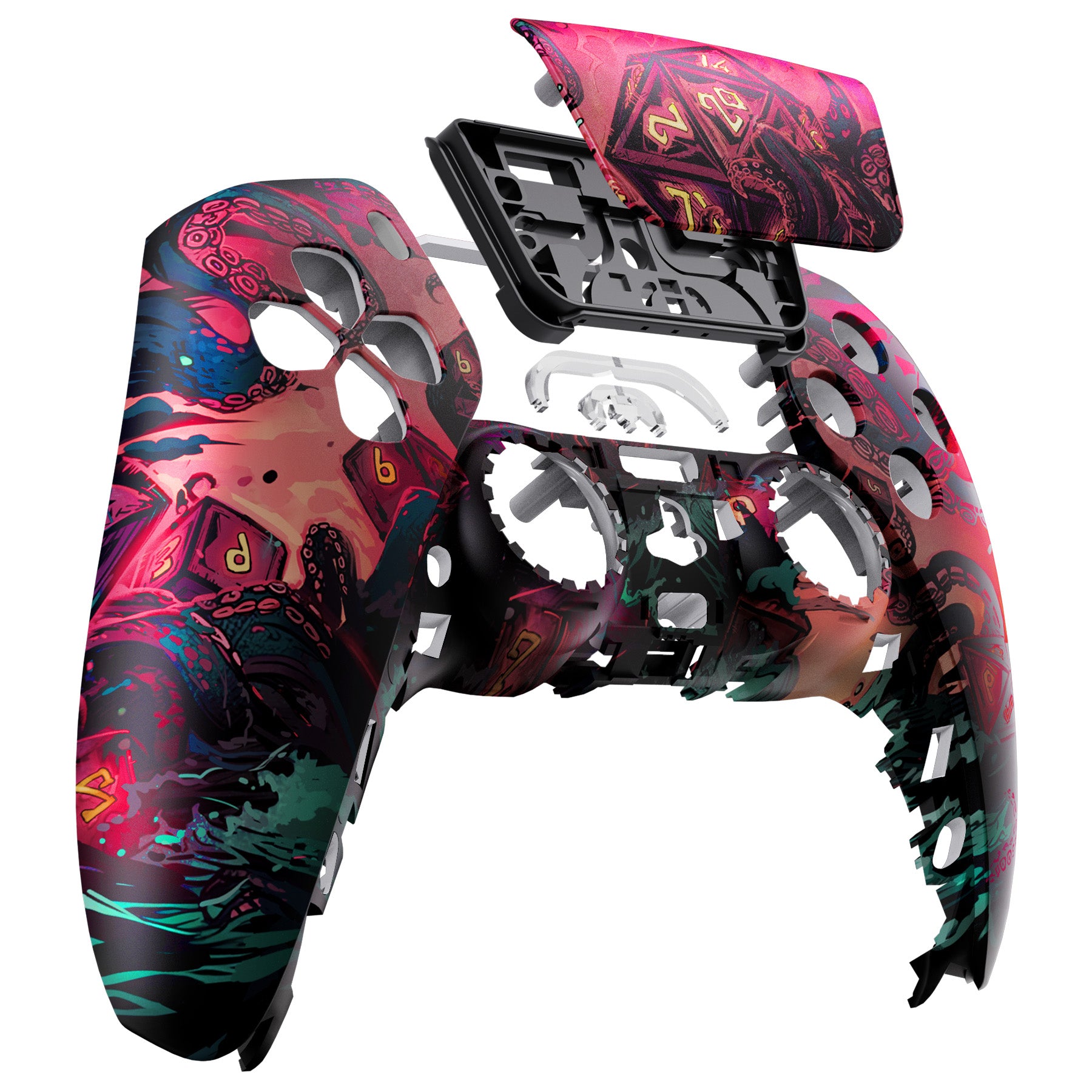 eXtremeRate PS5 Controller Front Housing Shell Replacement - Compatible with BDM 010/020/030/040/050 Models - Treasure of Abyss Design - DIY Gaming Accessory for Enhanced Customization & Repair