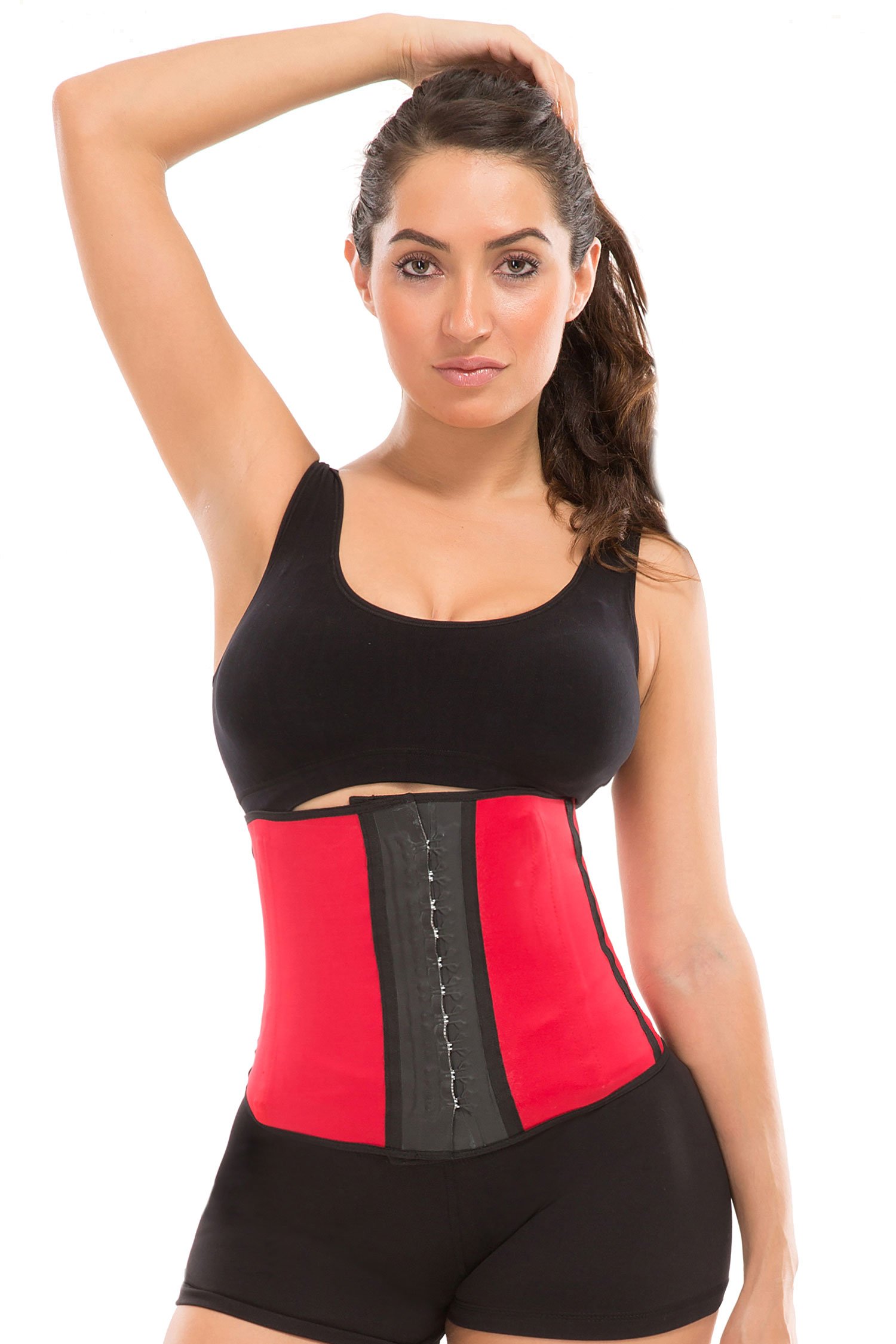 TruFigure® Colombian Sport Latex Waist Trainer for Women - 3 Hook Adjustable Slimming Cincher Corset Belt - Postpartum Workout & Body Shaping - Faja Deportiva for Tummy Control & Hourglass Figure