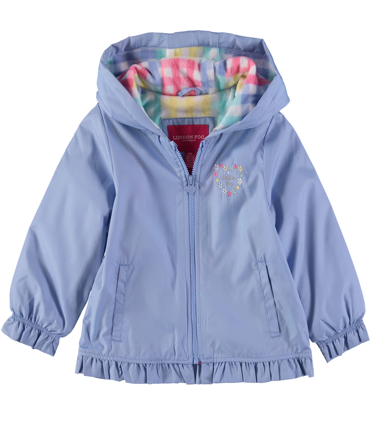 London Fog Girls' Midweight Fleece Lined Jacket - Warm Winter Coat for School, Outdoor Activities & Casual Wear