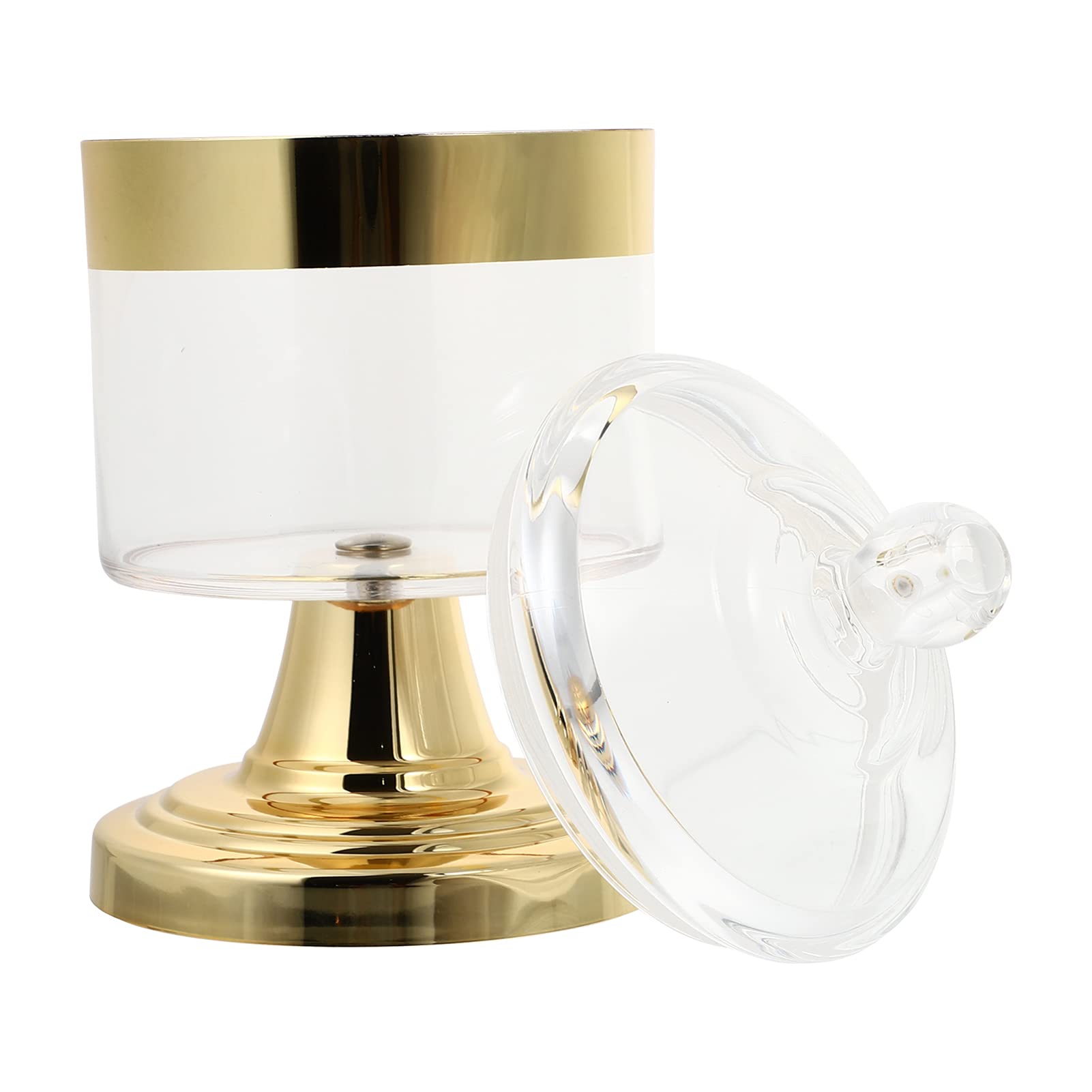 YARNOW Airtight Apothecary Jar - Elegant Gold Decorative Storage Container for Candy, Cookies, Cake & Snacks | Perfect for Weddings, Candy Buffets & Kitchen Organization