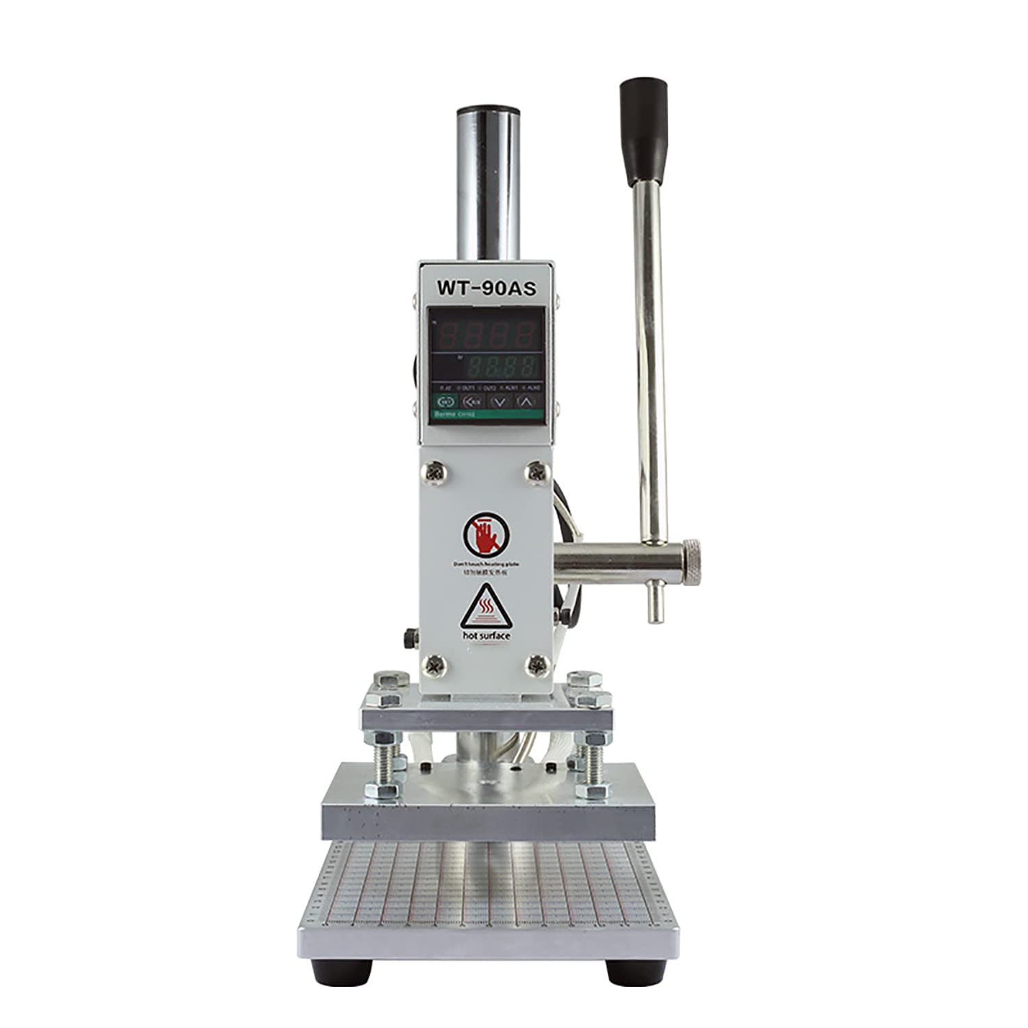 300W Digital Hot Foil Stamping Machine - 5x7cm Logo Embosser with Full Scale & Positioning Slider for DIY Crafts, Wedding Invitations, Leather Goods, PVC & PU Materials - Perfect for Paper, Wood, Leather Stamping Projects