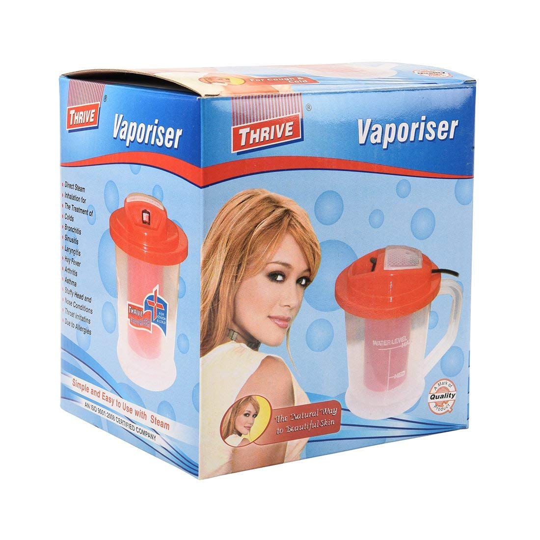 THRIVE Vaporizer Steamer - Multicolor Portable Steam Device with Direct Steam Technology, Easy to Use & ISO 9001:2008 Certified by Tree Fit - Perfect for Home Spa, Facial Care & Relaxation Therapy