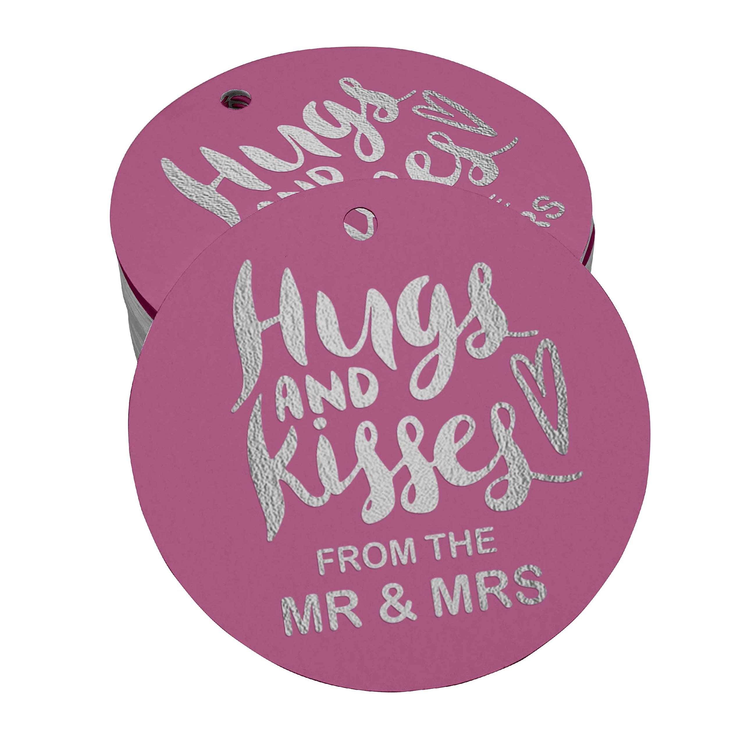 50 Pack Wedding Favor Tags - Silver Foil Hanging Gift Tags for Bridal Shower, Anniversary & Party Decorations - Perfect for DIY Crafts, Gift Wrapping and Special Events