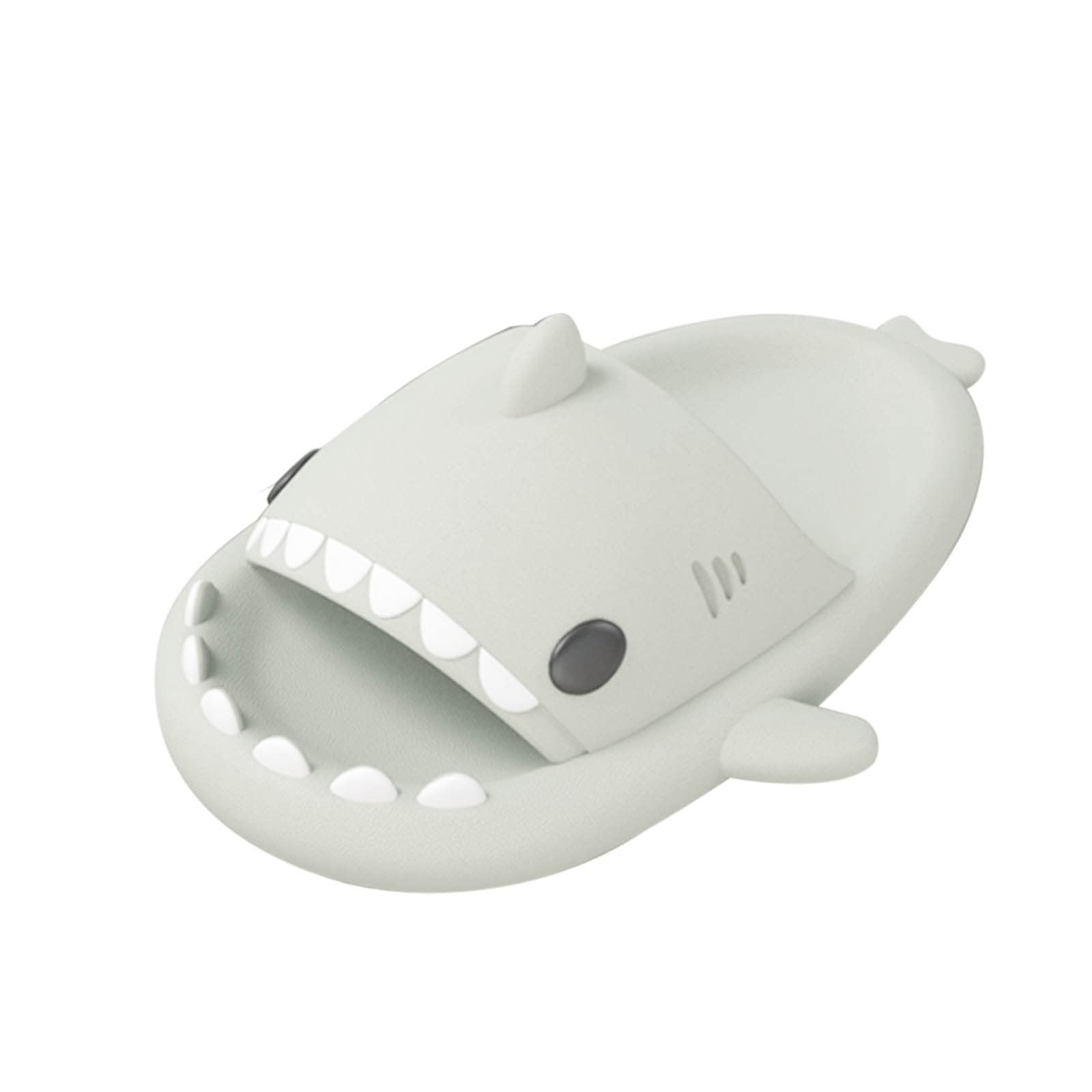 **Men's Wide Shark Slippers - Indoor/Outdoor Open-Toe Slides for Summer - Comfortable Novelty Fish Slippers for Home, Beach & Pool**