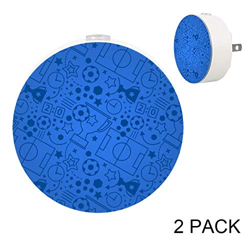 Football Elements LED Night Light with Motion Sensor - 2 Pack, Energy-Efficient Bedroom, Hallway & Kitchen Lighting for Kids & Adults - Perfect for Nighttime Safety and Convenience