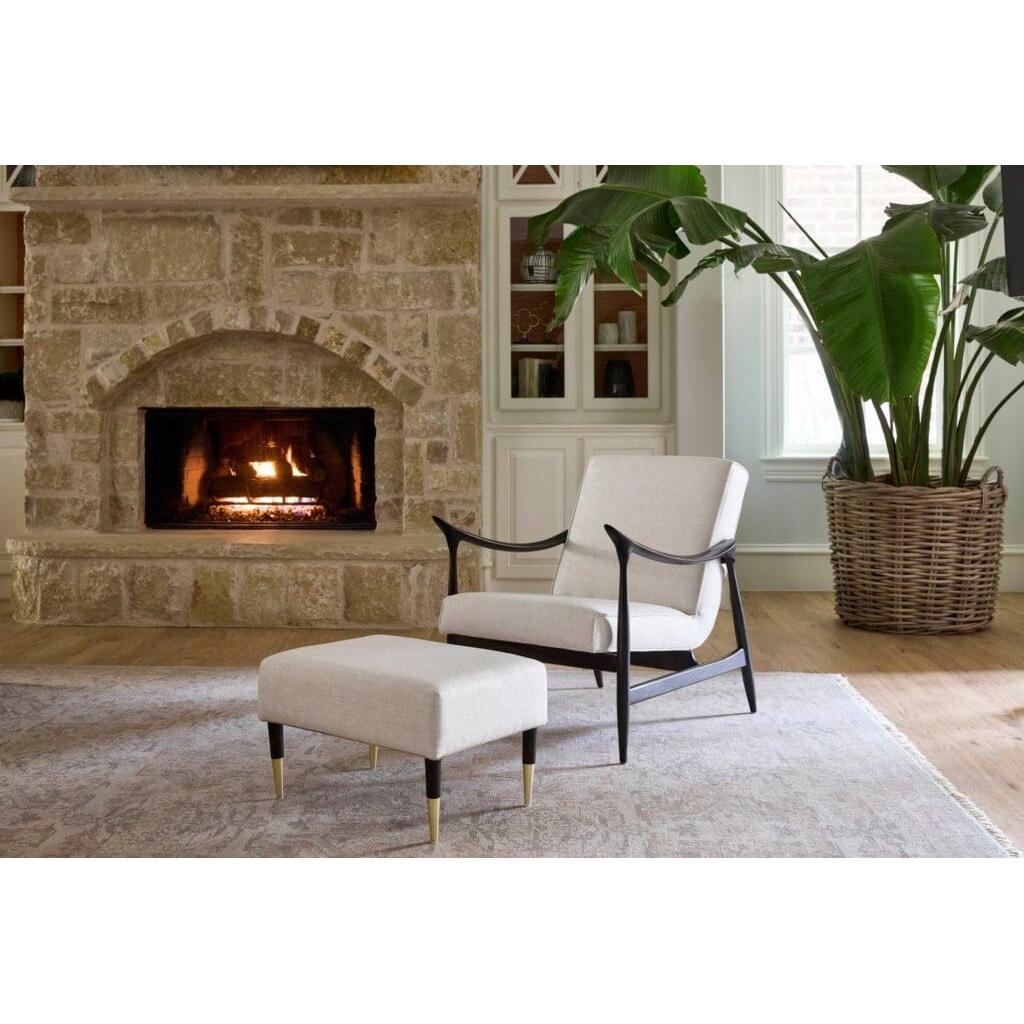 Cyan Design 11729 Oscar Arm Chair in Dark Brown and Cream - Stylish Accent Chair for Living Room, Bedroom, or Office Decor