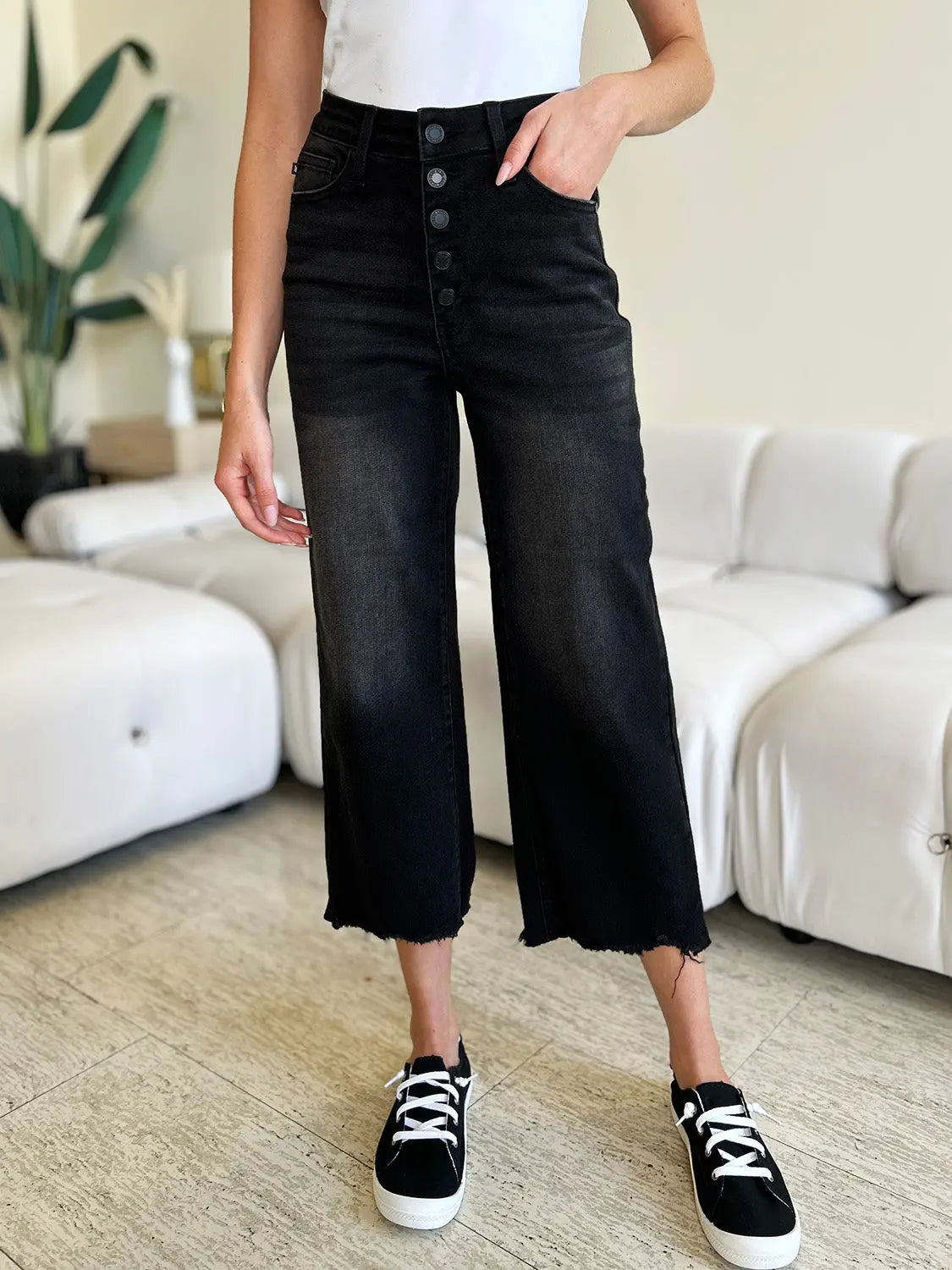 Judy Blue High Waist Button Fly Jeans for Women - Stretchy Denim Pants with Comfort Fit - Perfect for Casual Wear, Work & Everyday Outfits