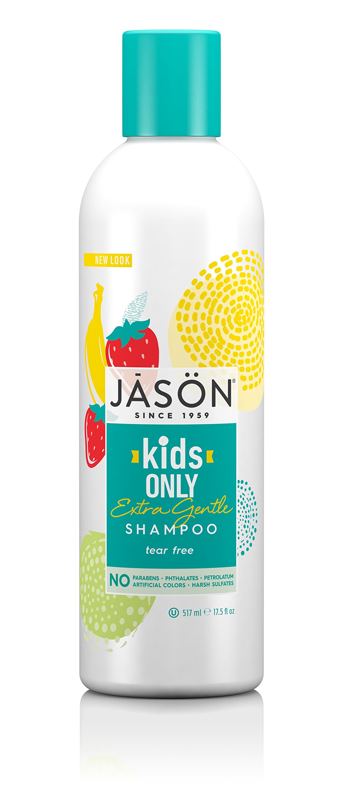 JASON Kids Extra Gentle Shampoo - Tear Free & Hypoallergenic for Children - 17.5 oz (Pack of 3) - Perfect for Daily Bath Time & Sensitive Scalp Care