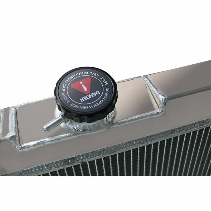 4 Row Aluminum Radiator with Shroud Fan & Relay Kit - Compatible with 1963-1966 Chevy C10 C20 C30 K10 K20 Pickup, Suburban Truck, Pontiac Catalina Bonneville Grand - Full Aluminum Cooling System Upgrade for Hot Weather & Heavy Duty Towing