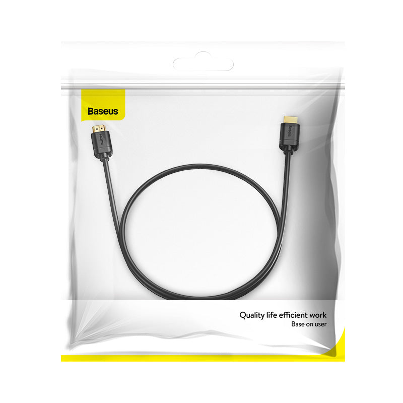 Baseus 6.6ft/2m High-Speed HDMI Cable 4K 60Hz HDR - Premium Black HDMI to HDMI Adapter for TV, Monitor, Gaming & Home Theater Systems