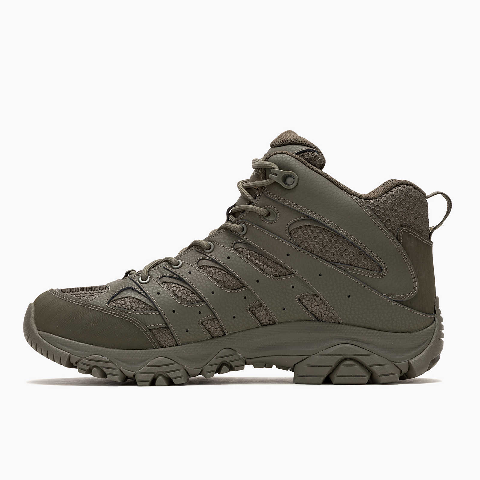 Moab 3 Mid Men's Tactical Work Boots WP - Waterproof Hiking & Outdoor Boots for Men - Tactical Dark Olive - Ideal for Construction, Hunting & Military Use