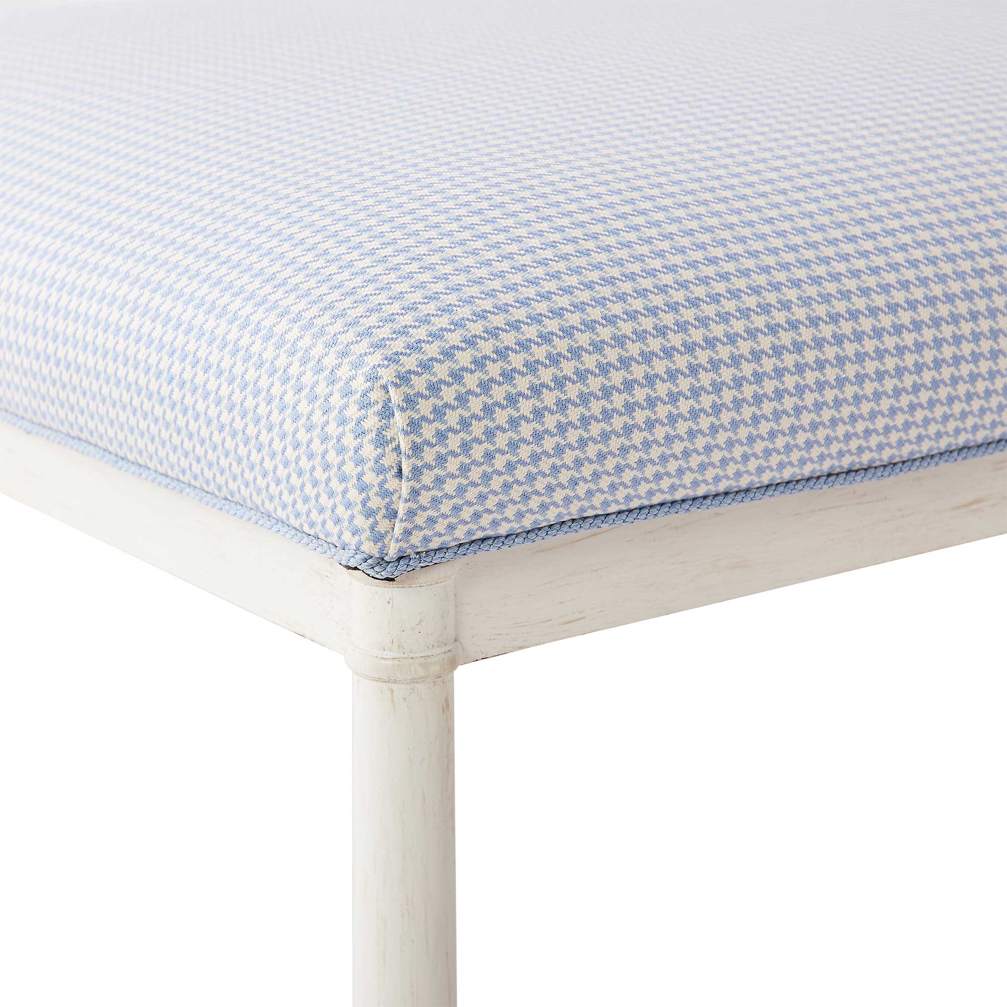 Boxwood Rectangular Upholstered Top Ottoman - Stylish Footrest and Extra Seating for Living Room, Bedroom or Office