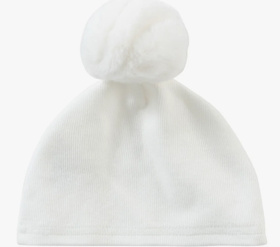 KIPP RIB FUR JACKET with Pompom Hat for Baby Boys & Girls (3M-24M) - Warm Winter Outerwear for Infants & Toddlers, Perfect for Snow Days & Holiday Photos