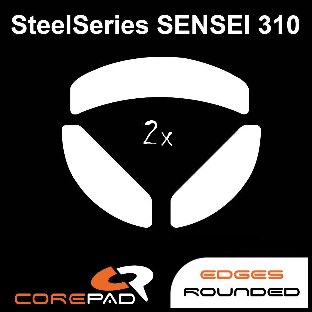 Corepad Skatez Mouse Feet for SteelSeries Sensei 310 - Ultra Smooth Gliding, Enhanced Precision for Gaming & Esports - Perfect for FPS, MOBA & Competitive Gaming