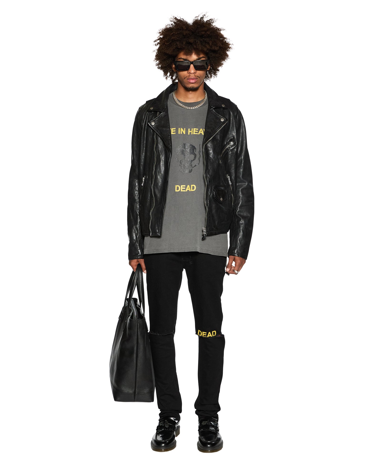 Dead EKCESS Short Sleeve T-Shirt for Men - Charcoal Gray Cotton Tee - Casual Streetwear for Everyday Wear & Urban Fashion