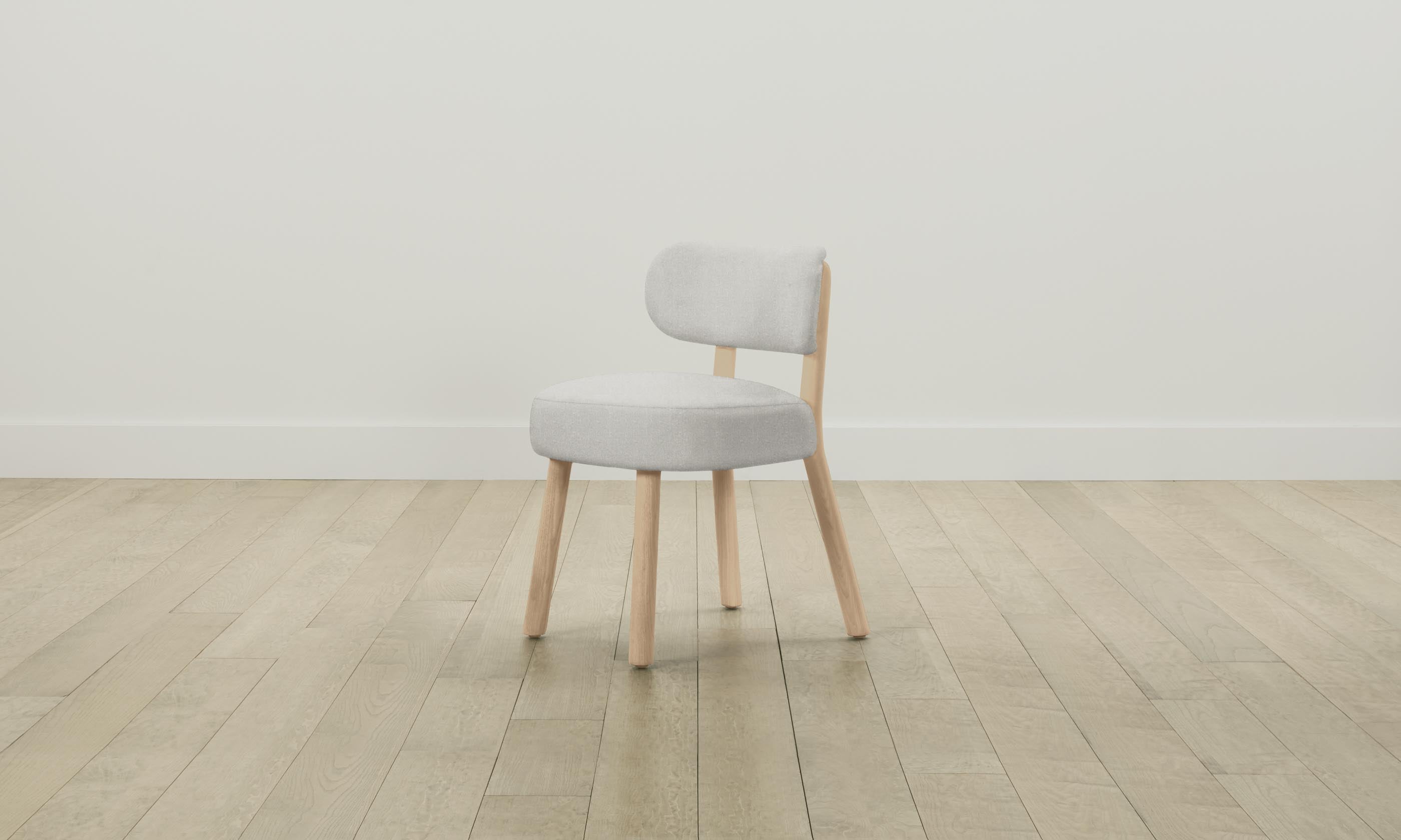 Jane Dining Chair - Merino Heather Grey Upholstered Seat - Perfect for Kitchen, Dining Room & Office
