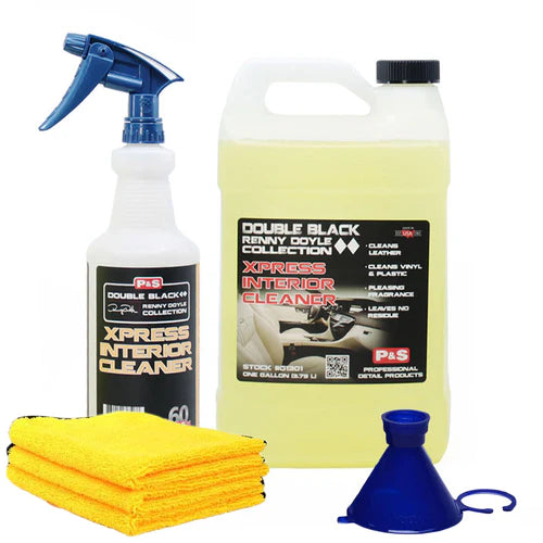 P&S Double Black Collection Xpress Interior Cleaner – Premium Car Interior Detailing Spray for Leather, Vinyl & Plastic – Quick & Easy Cleaning Solution for Cars, Trucks & SUVs