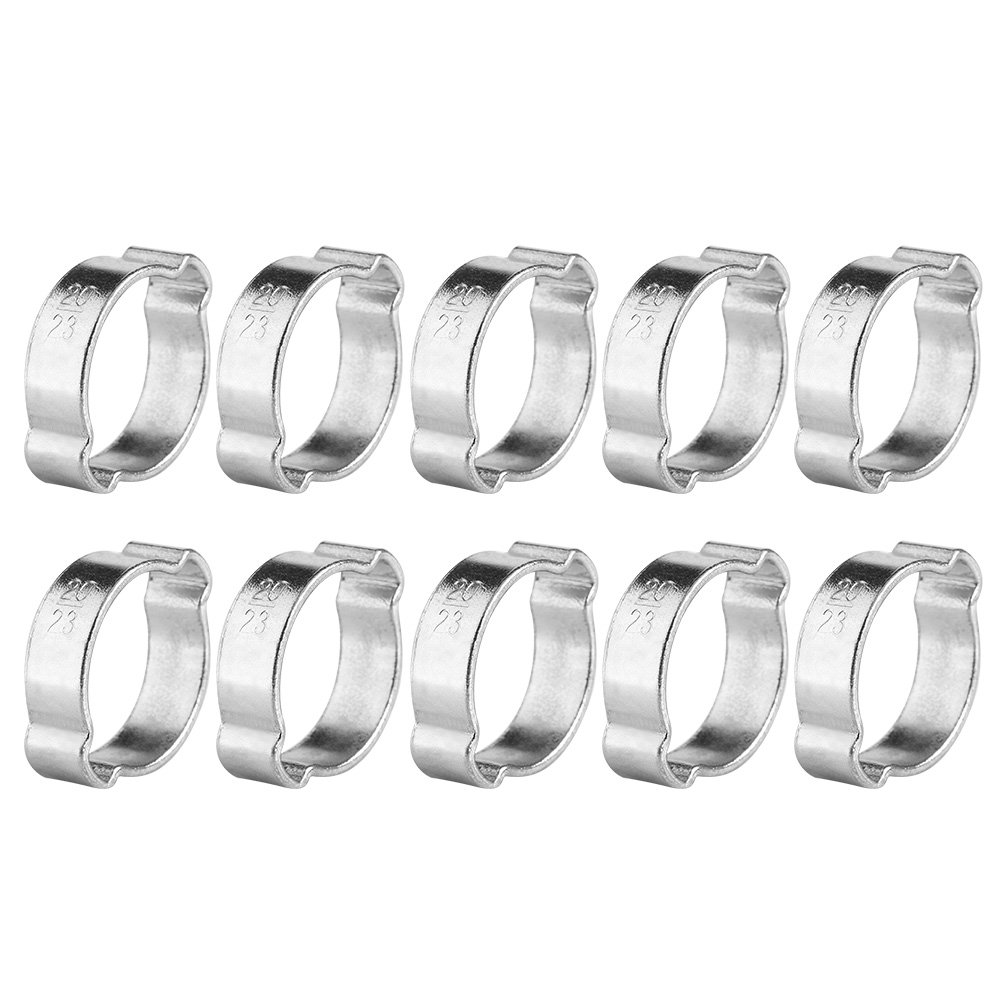 10Pcs Zinc Plated Hose Clamps 5-23mm for Plumbing & Auto Repair