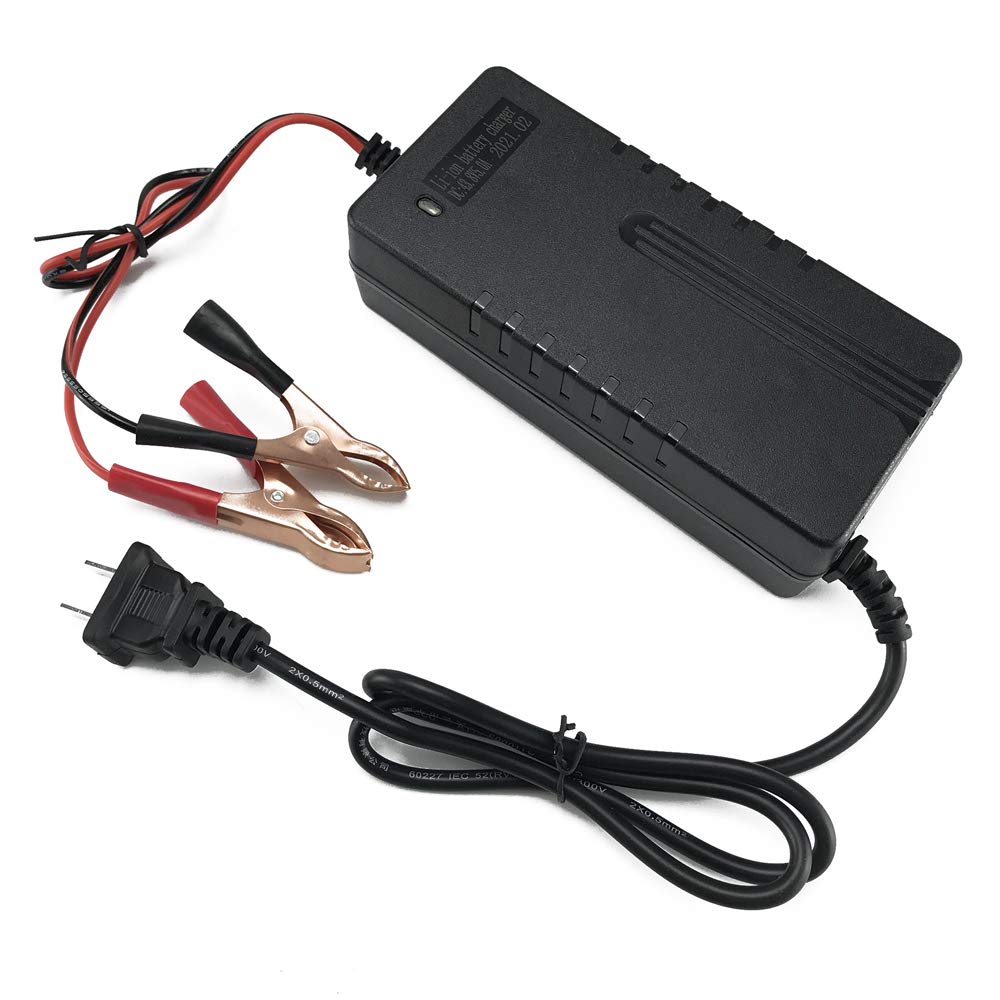 36V 5A LiFePO4 Battery Charger for Lithium Iron Phosphate Batteries - Universal Charger with Clamps for Automotive, Car, RV, Lawn Mower & Golf Cart - Perfect for Off-Grid Power, Marine & Solar Energy Storage