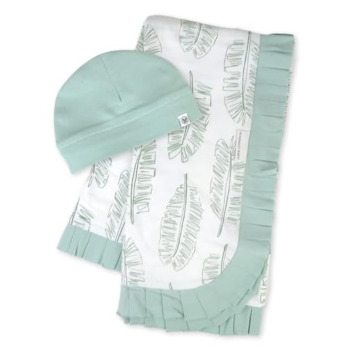 2-Pack Jumbo Leaf Sage Stroller Blanket